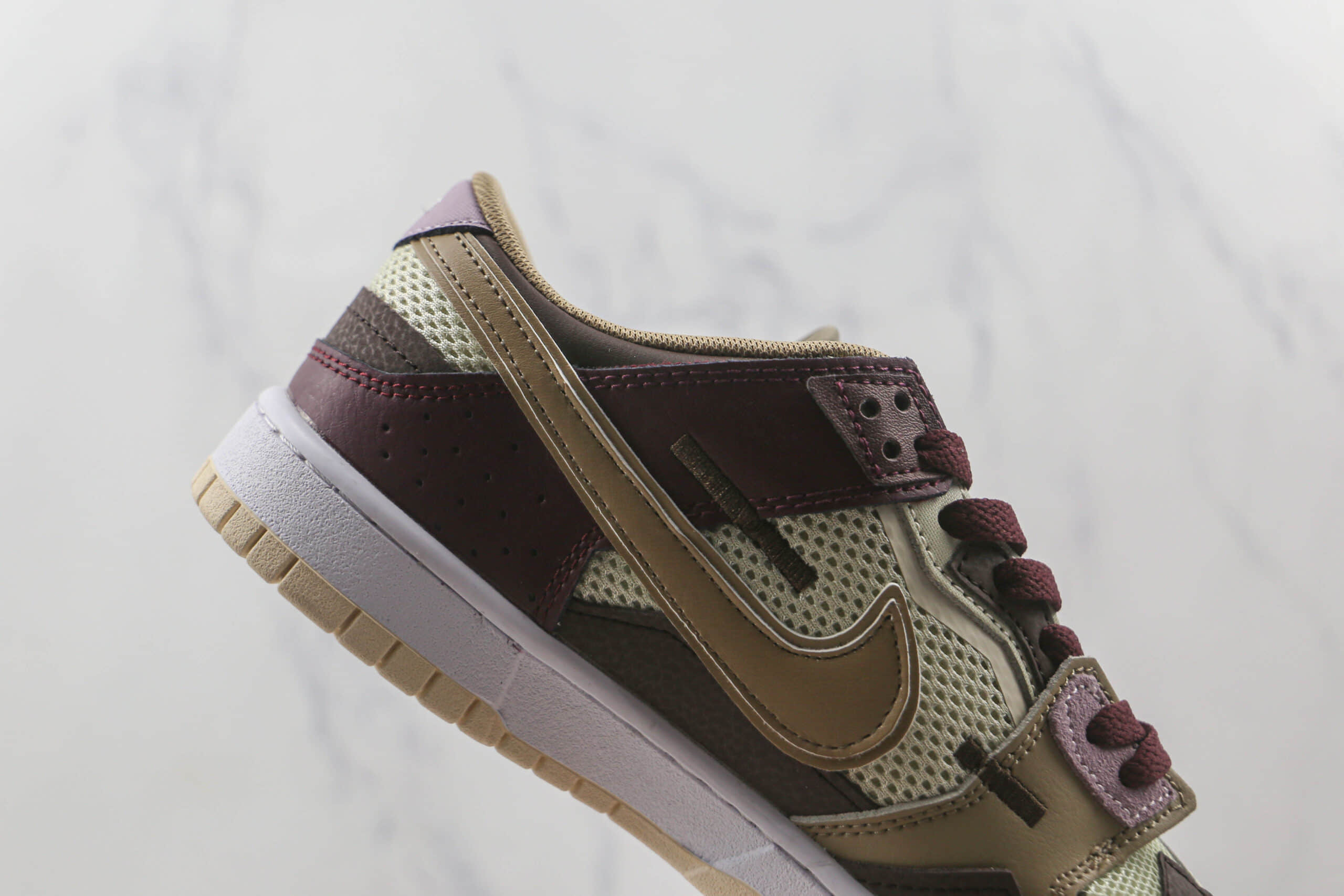 耐克Nike Dunk Scrap纯原版本低帮DUNK浅石灰缝合怪板鞋原楦头纸板打造 货号:DH7450-100