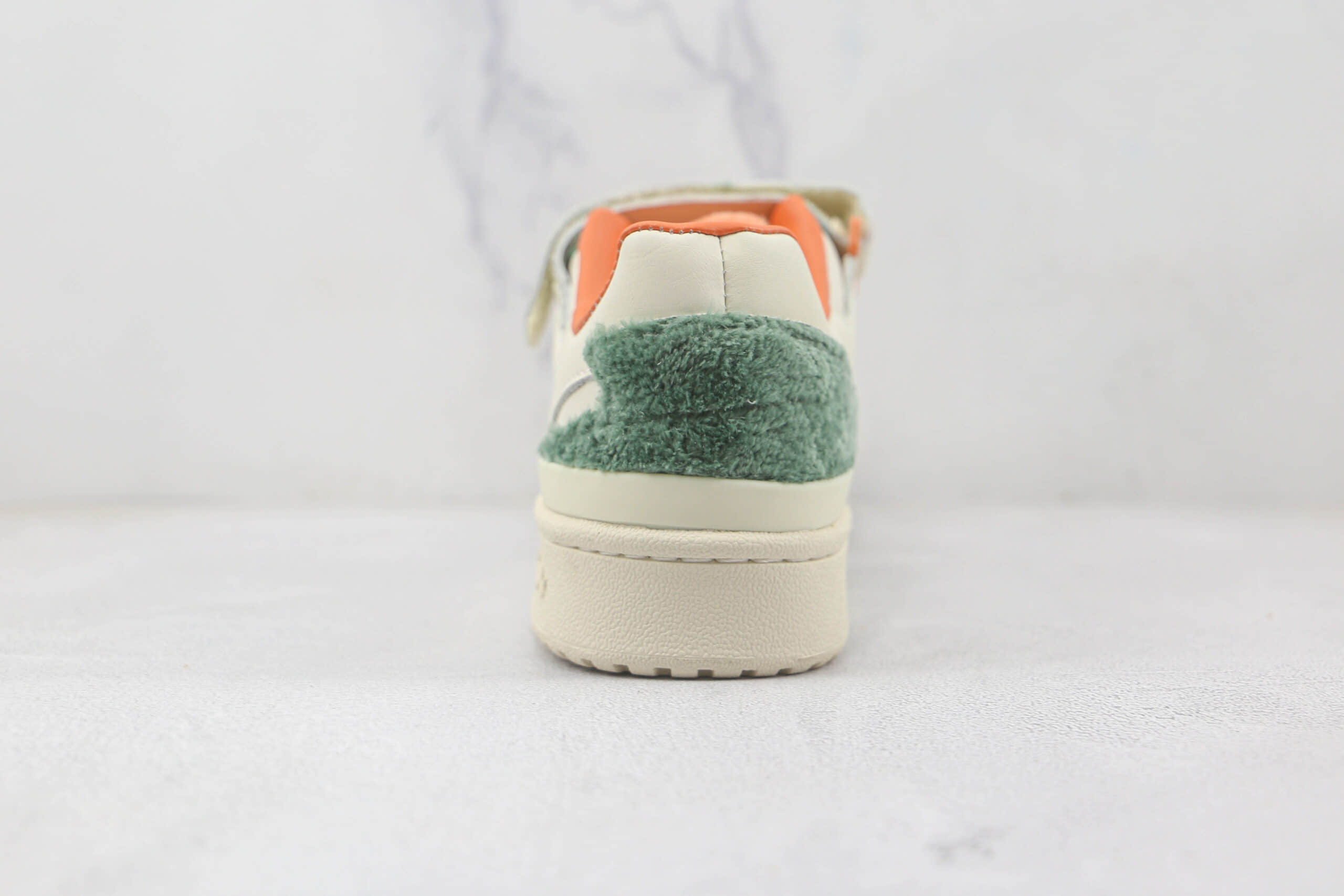 阿迪达斯Adidas originals Forum 84 low纯原版本魔术贴米白绿橙色Forum84复古板鞋原盒原标 货号：GY4125