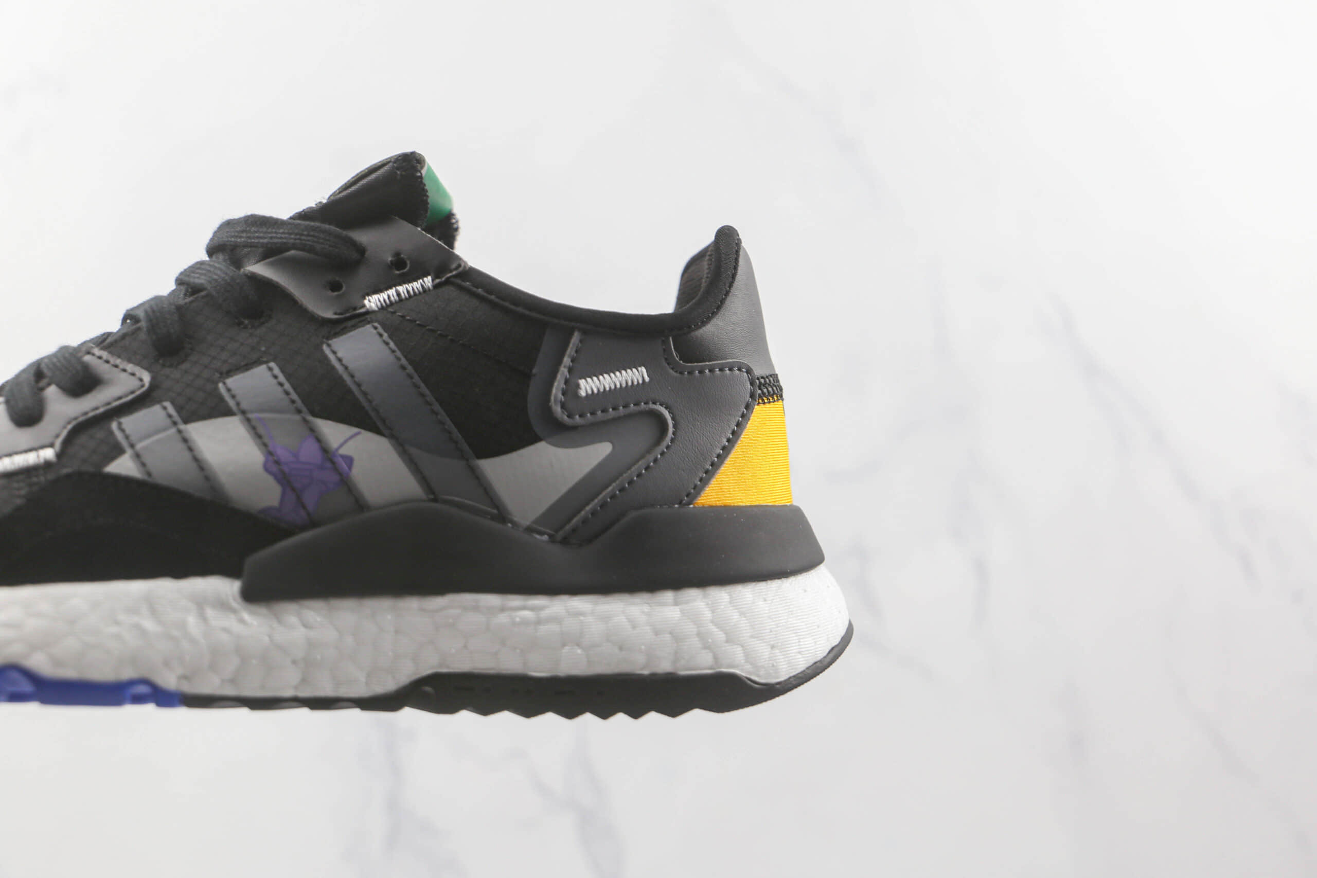 阿迪达斯Adidas Nite Jogger 2021 Boost纯原版本三叶草夜行者一代黑色爆米花跑鞋原档案数据开发 货号：GX2184