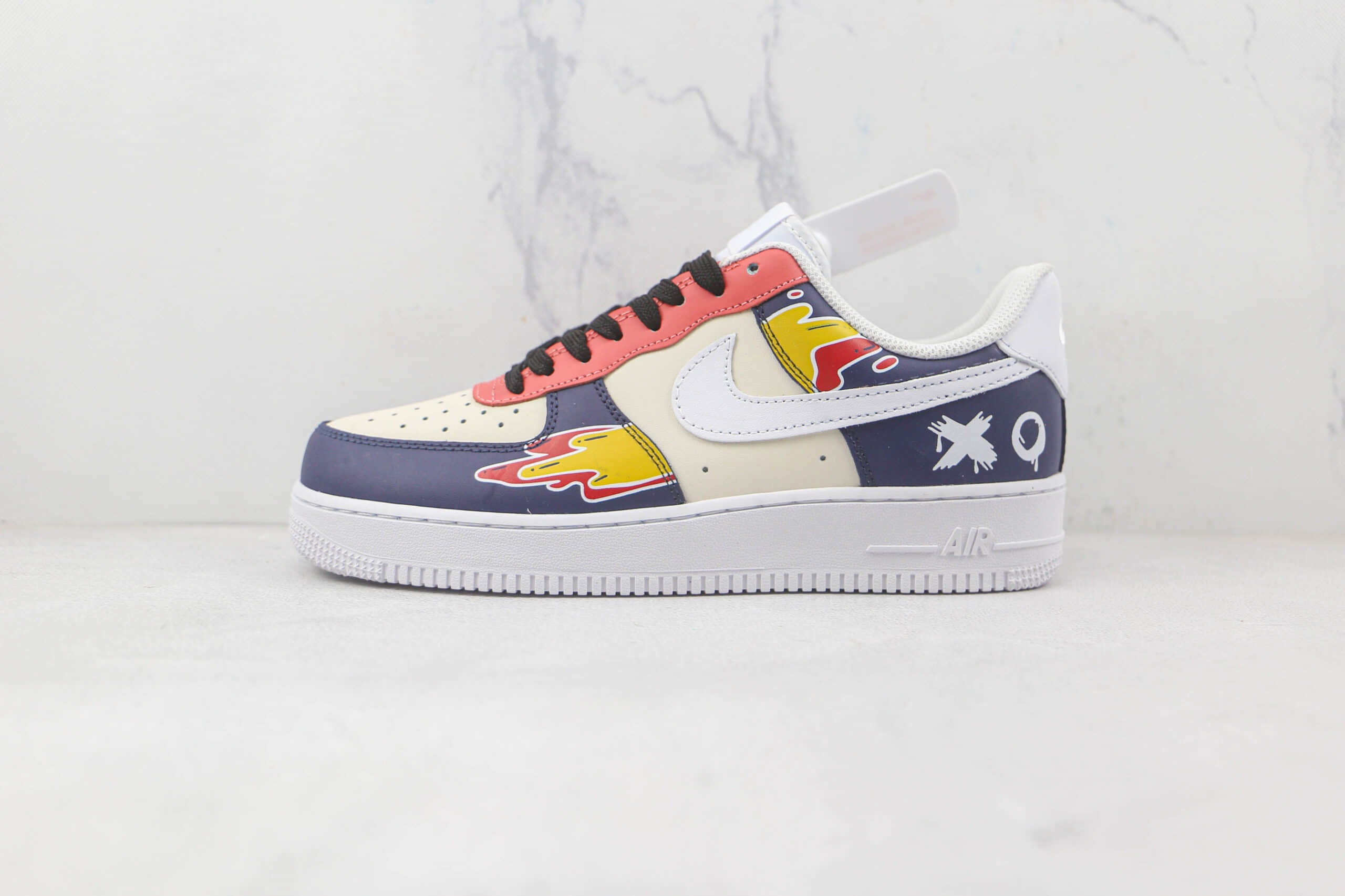 耐克Nike Air Force 1’07 Low纯原版本低帮空军一号XO涂鸦配色板鞋内置气垫 货号:315115-112