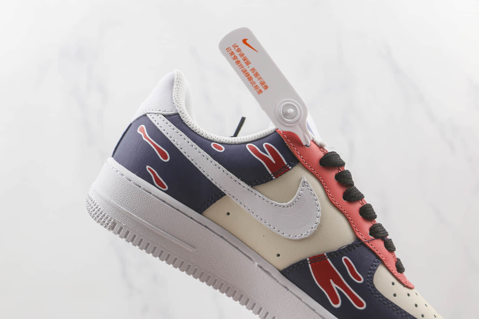耐克Nike Air Force 1’07 Low纯原版本低帮空军一号XO涂鸦配色板鞋内置气垫 货号:315115-112
