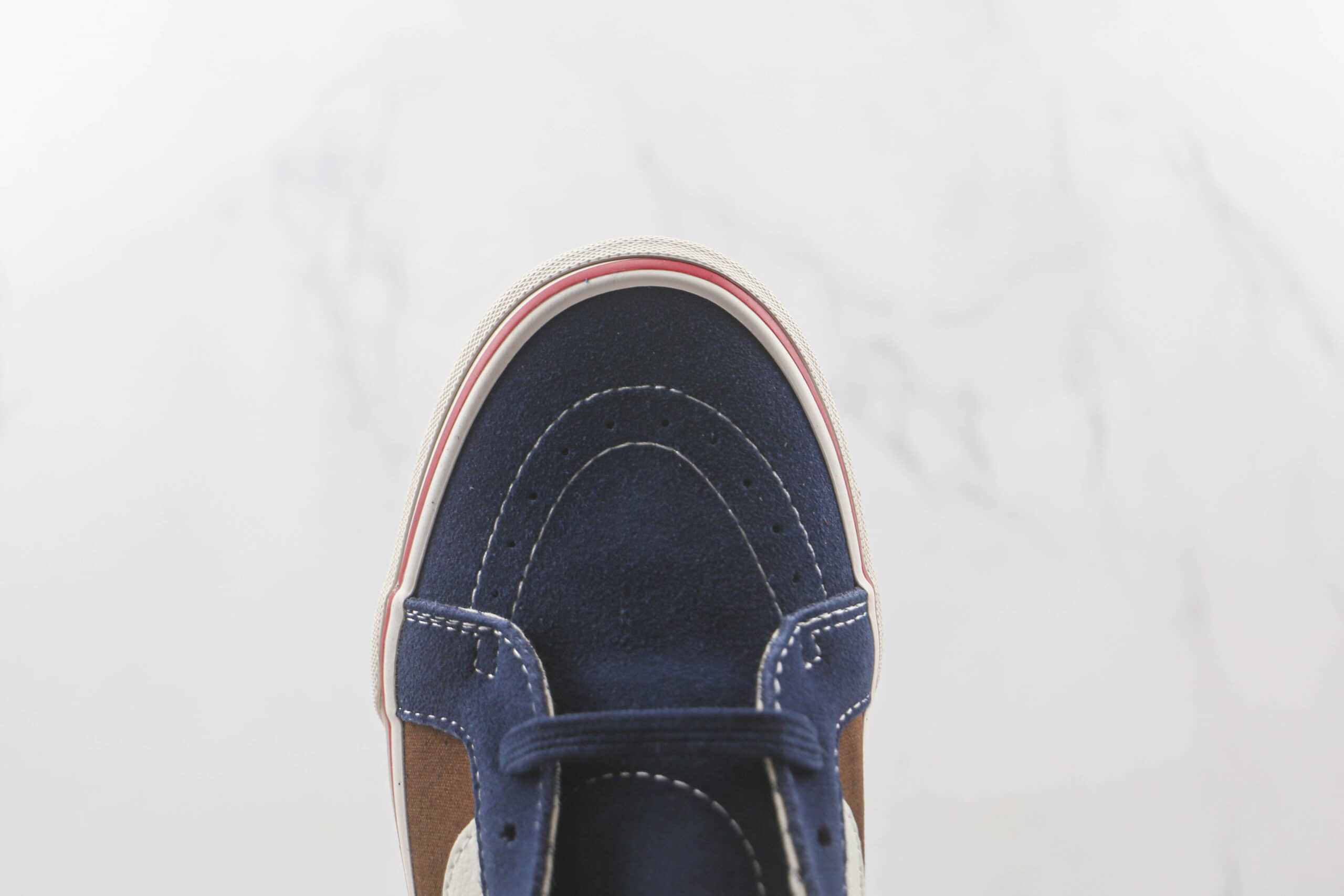 万斯Vans Sk8-Low公司级低帮SK8蓝棕硫化帆布鞋原楦头纸板打造 货号:VN0A4UWIA5Y