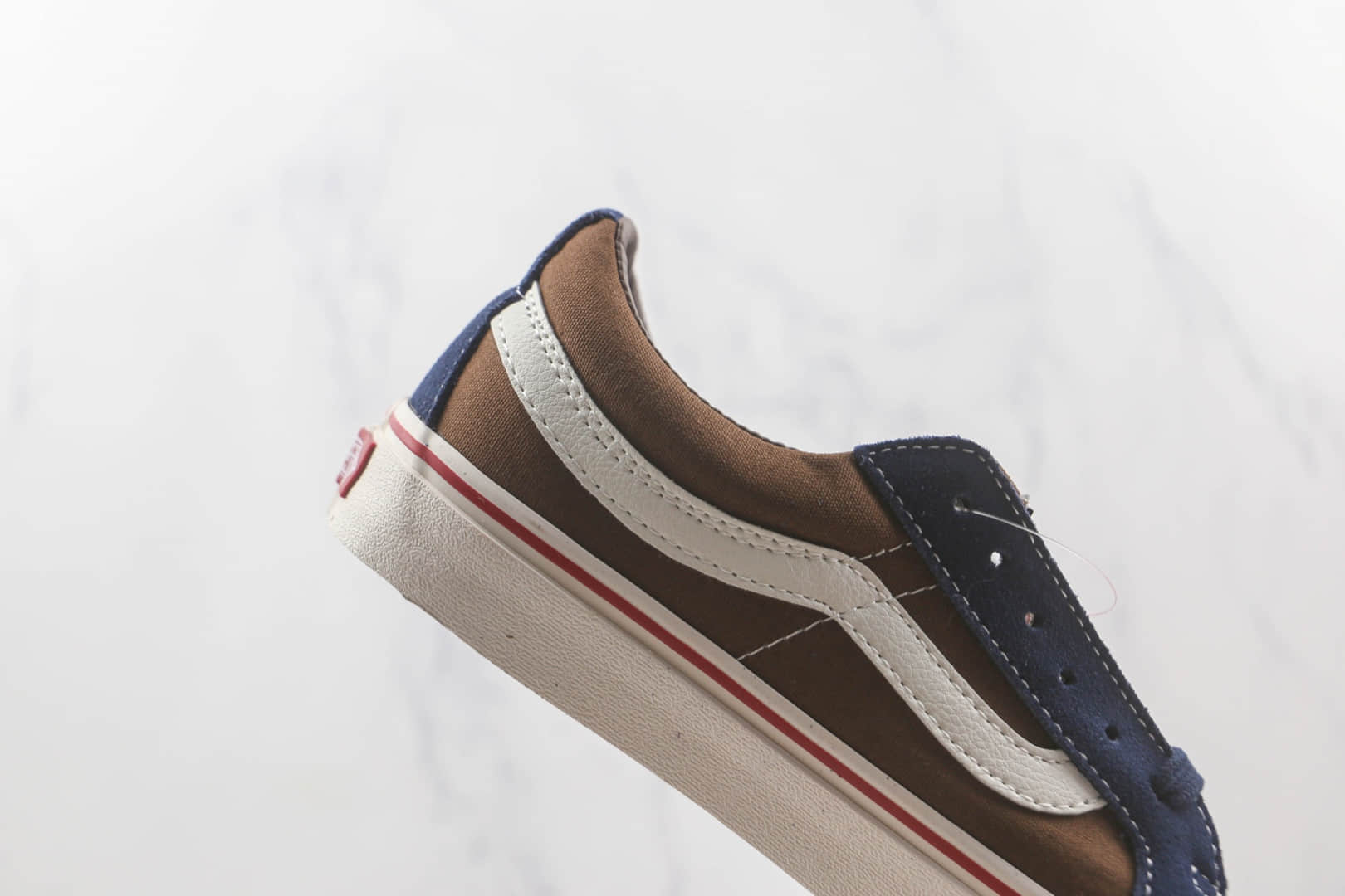 万斯Vans Sk8-Low公司级低帮SK8蓝棕硫化帆布鞋原楦头纸板打造 货号:VN0A4UWIA5Y