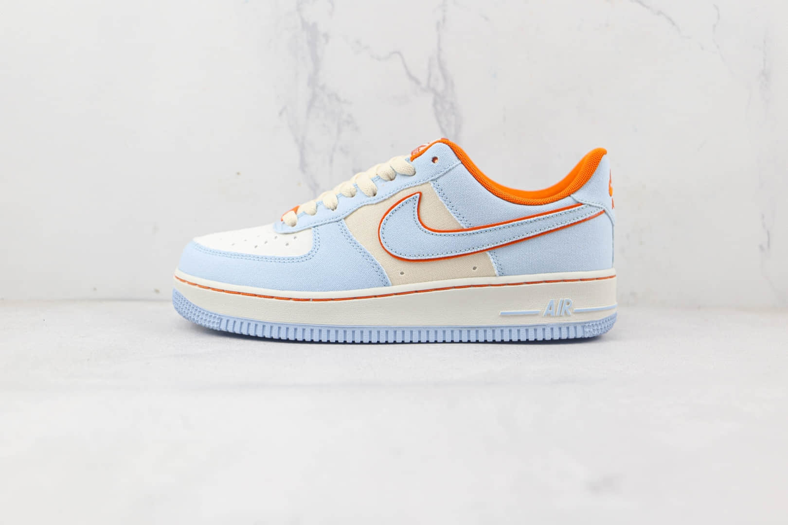 耐克Nike Air Force 1’07 Low纯原版本低帮空军一号蓝橙色板鞋原档案数据开发 货号:315122-662