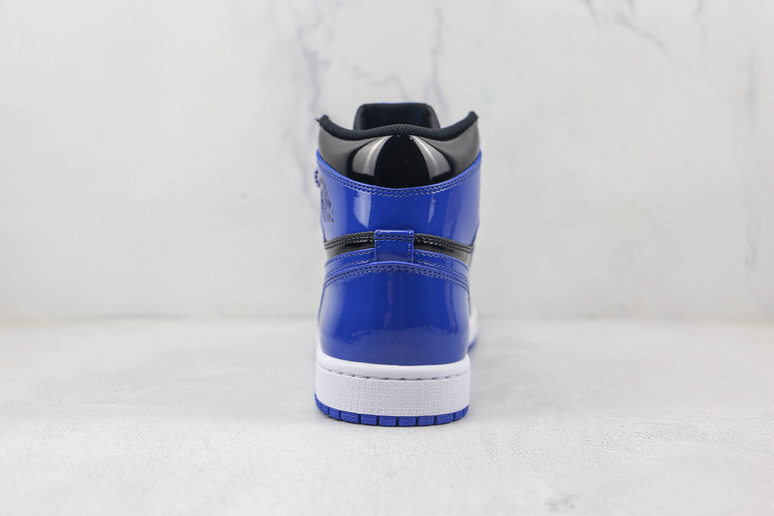 乔丹Air Jordan 1 high纯原版本高帮AJ1漆皮黑蓝脚趾小闪电篮球鞋原鞋开模 货号:555088-041