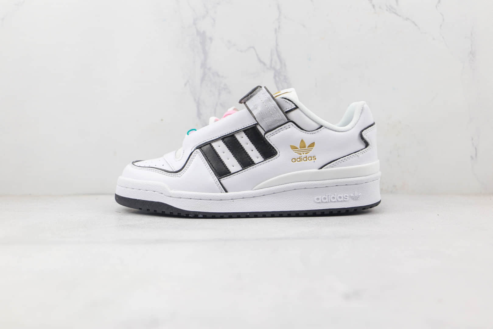 阿迪达斯Adidas originals Forum 84 low纯原版本白色Forum84魔术贴板鞋原楦头纸板打造 货号:FY5223