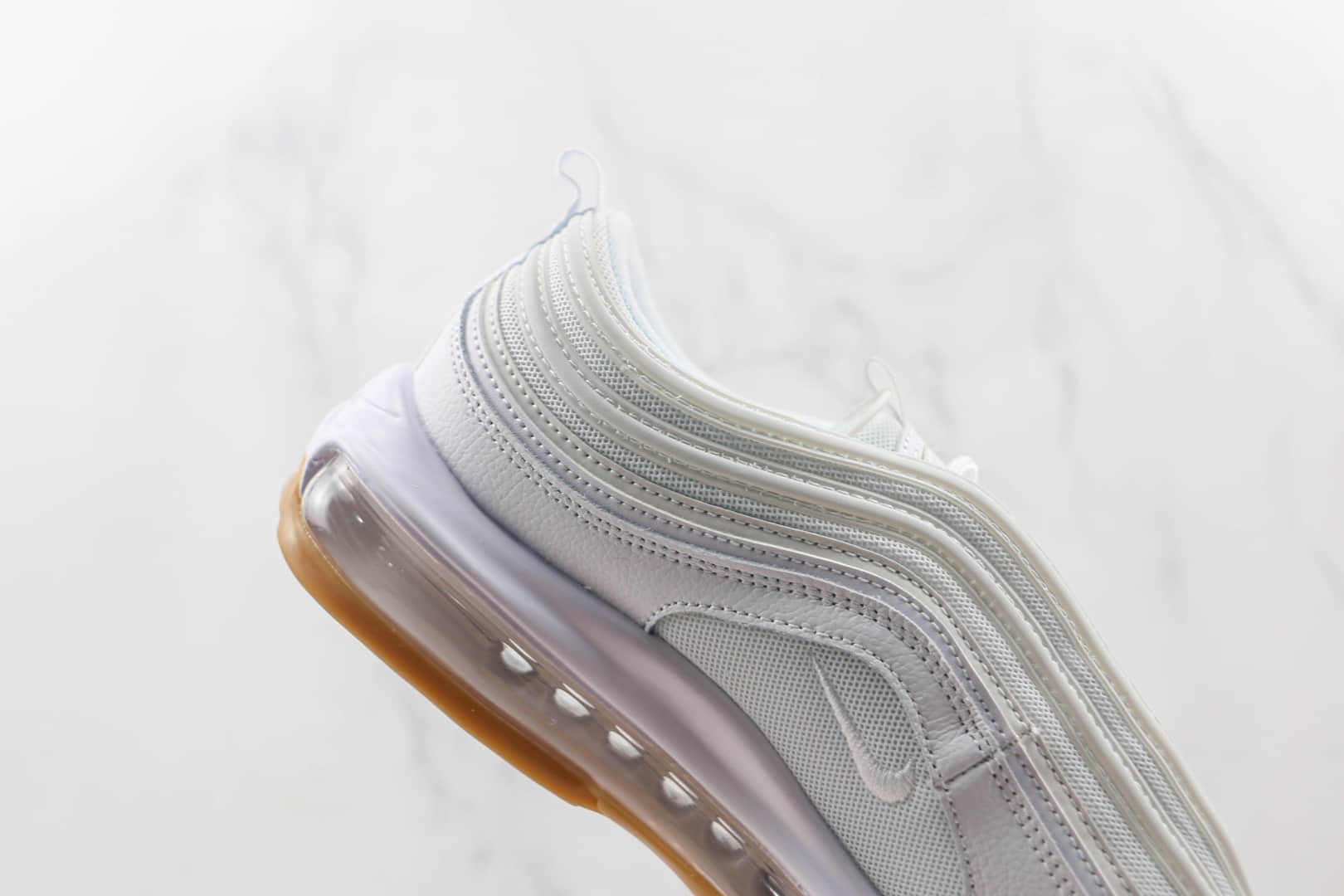 耐克NIKE Air Max 97纯原版本白生胶底Max97气垫鞋原楦头纸板打造 货号:DJ2740-100