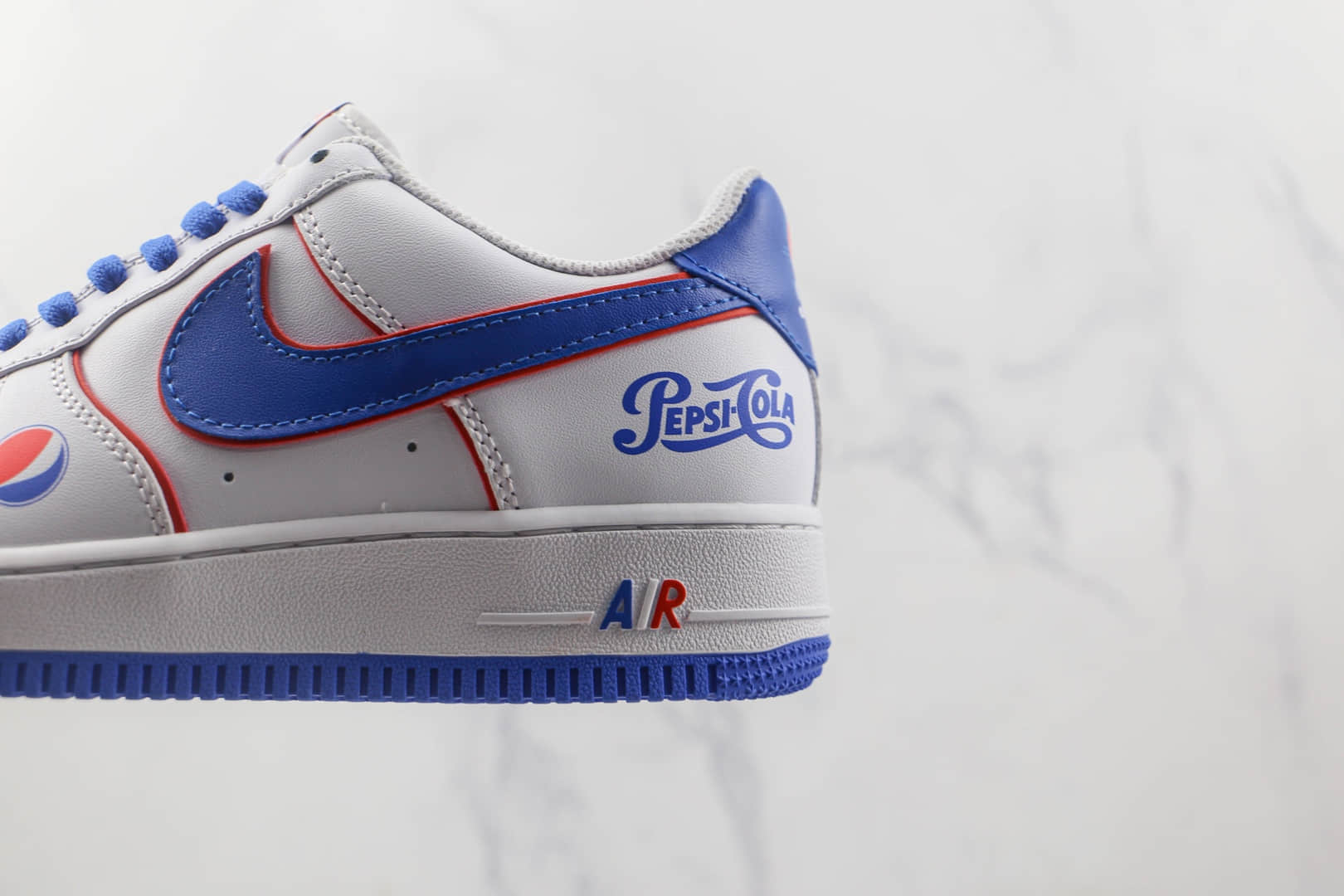 耐克Nike Air Force 1’07 Low百事可乐联名款纯原版本低帮空军一号白蓝红色板鞋内置气垫 货号:BS8856-113