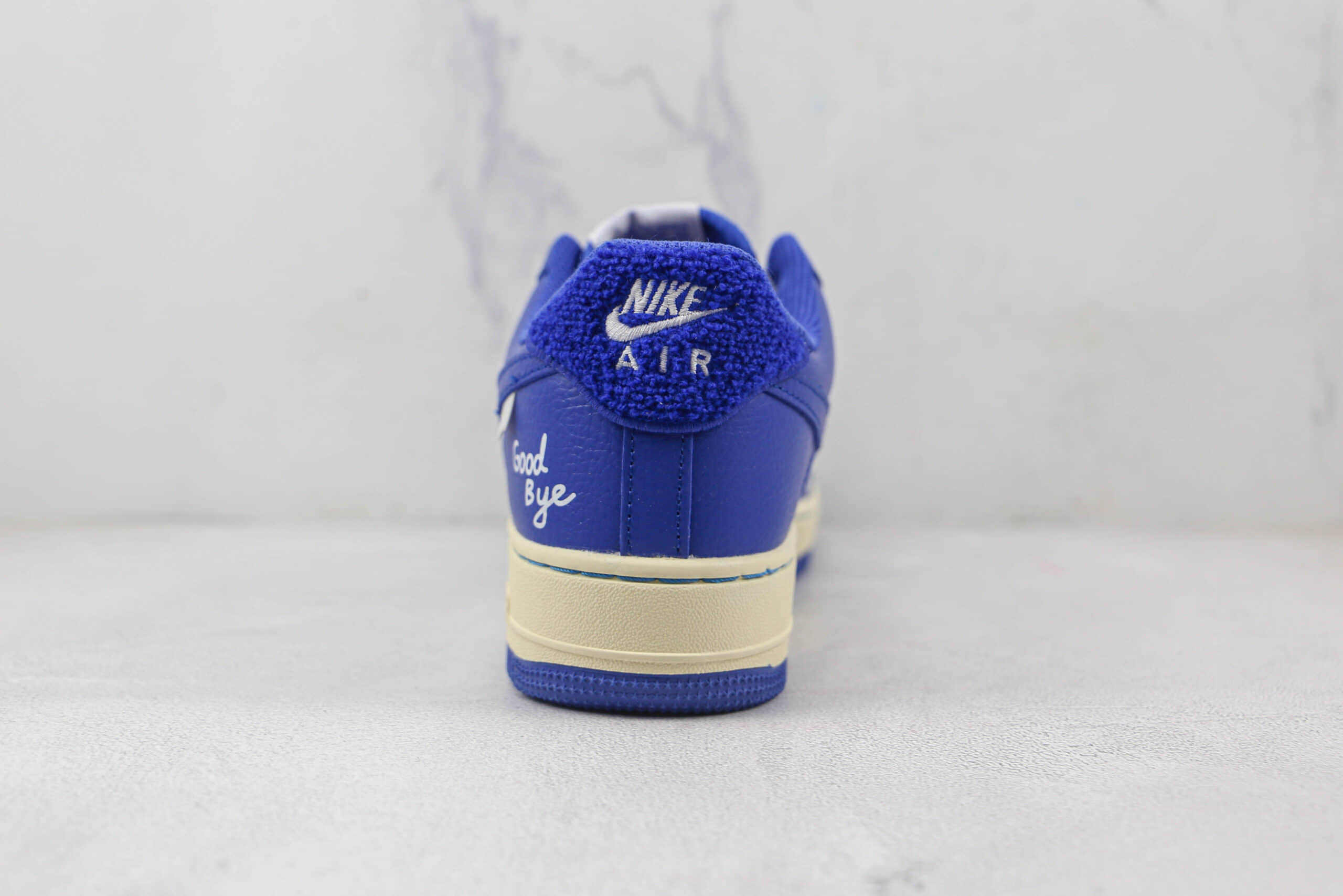 耐克Nike Air Force 1’07 Low纯原版本低帮空军一号Good Bye印花蓝色板鞋原楦头纸板打造 货号:DO5220-165