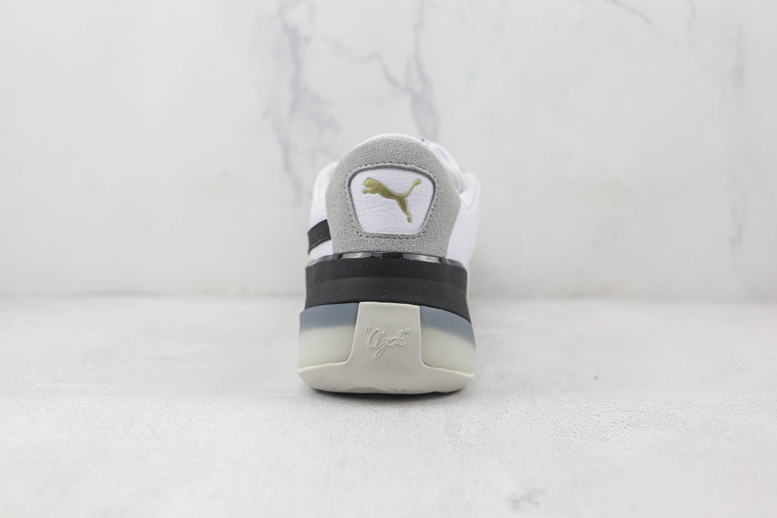 彪马PUMAClyde Hardwood纯原版本库兹马系列白黑浅灰篮球鞋原档案数据开发 货号:19366301