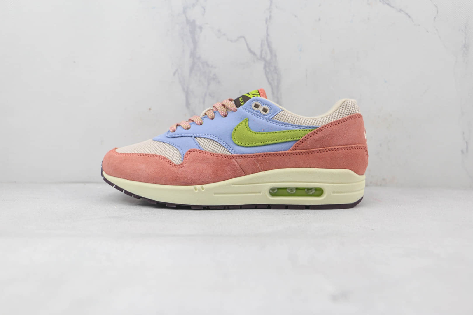 耐克Nike Air Max 1 OG纯原麂皮分红浅蓝绿色Max1气垫鞋原档案数据开发 货号：DV3196-800