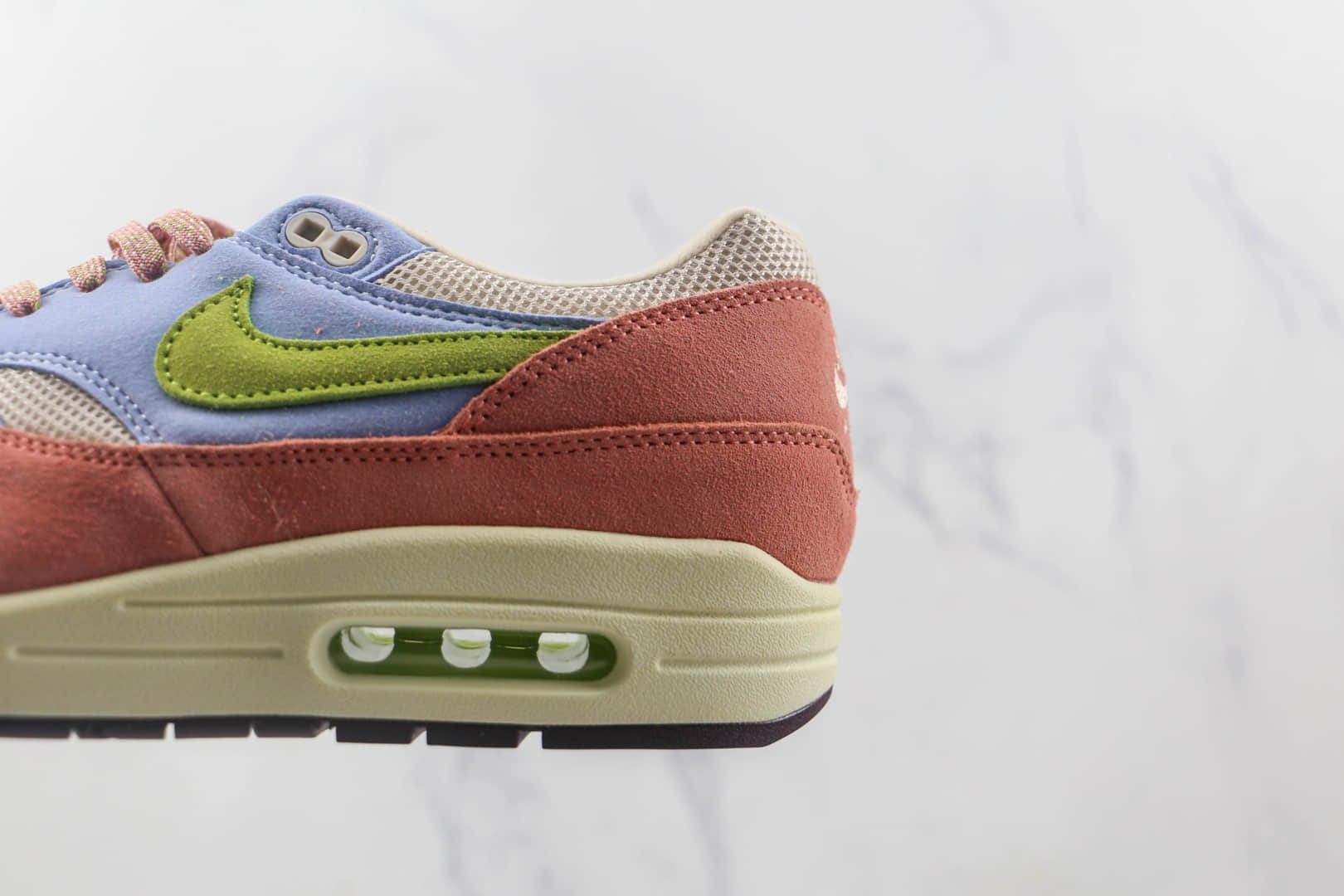 耐克Nike Air Max 1 OG纯原麂皮分红浅蓝绿色Max1气垫鞋原档案数据开发 货号：DV3196-800