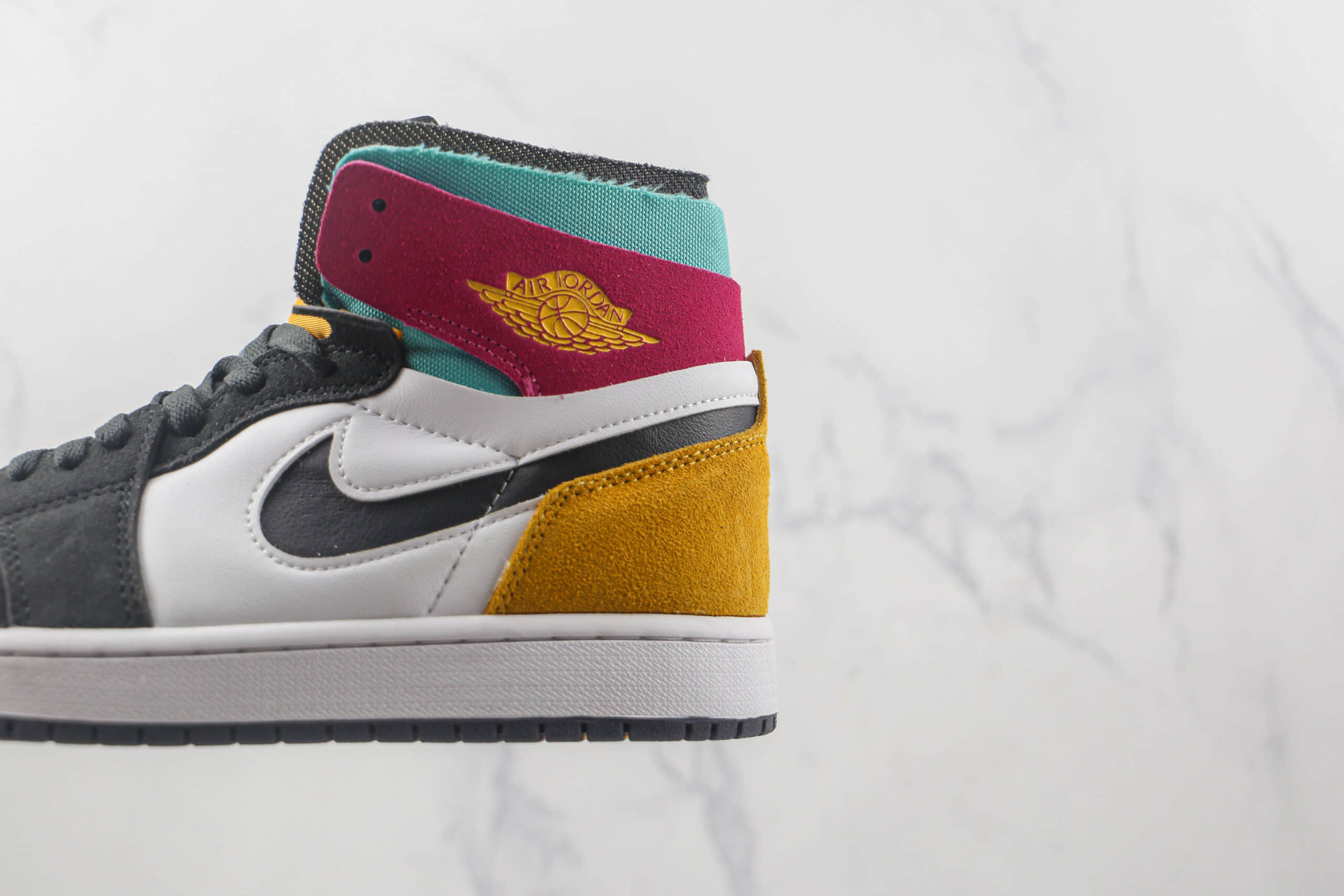 乔丹Air Jordan 1 Zoom CMFT纯原版本高帮AJ1白黄红拼色ZOOM板鞋原鞋开模一比一打造 货号:CT0978-016