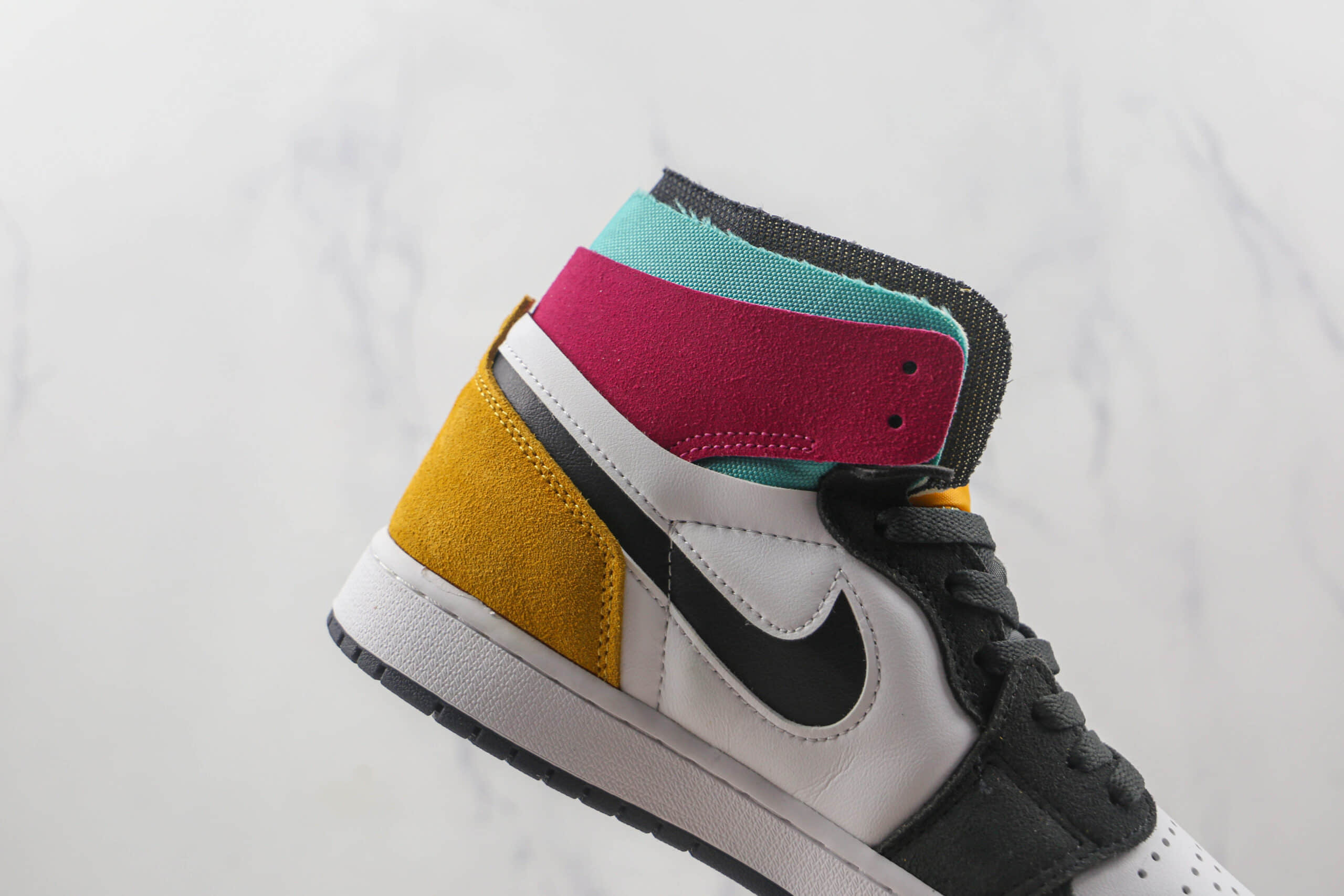 乔丹Air Jordan 1 Zoom CMFT纯原版本高帮AJ1白黄红拼色ZOOM板鞋原鞋开模一比一打造 货号:CT0978-016