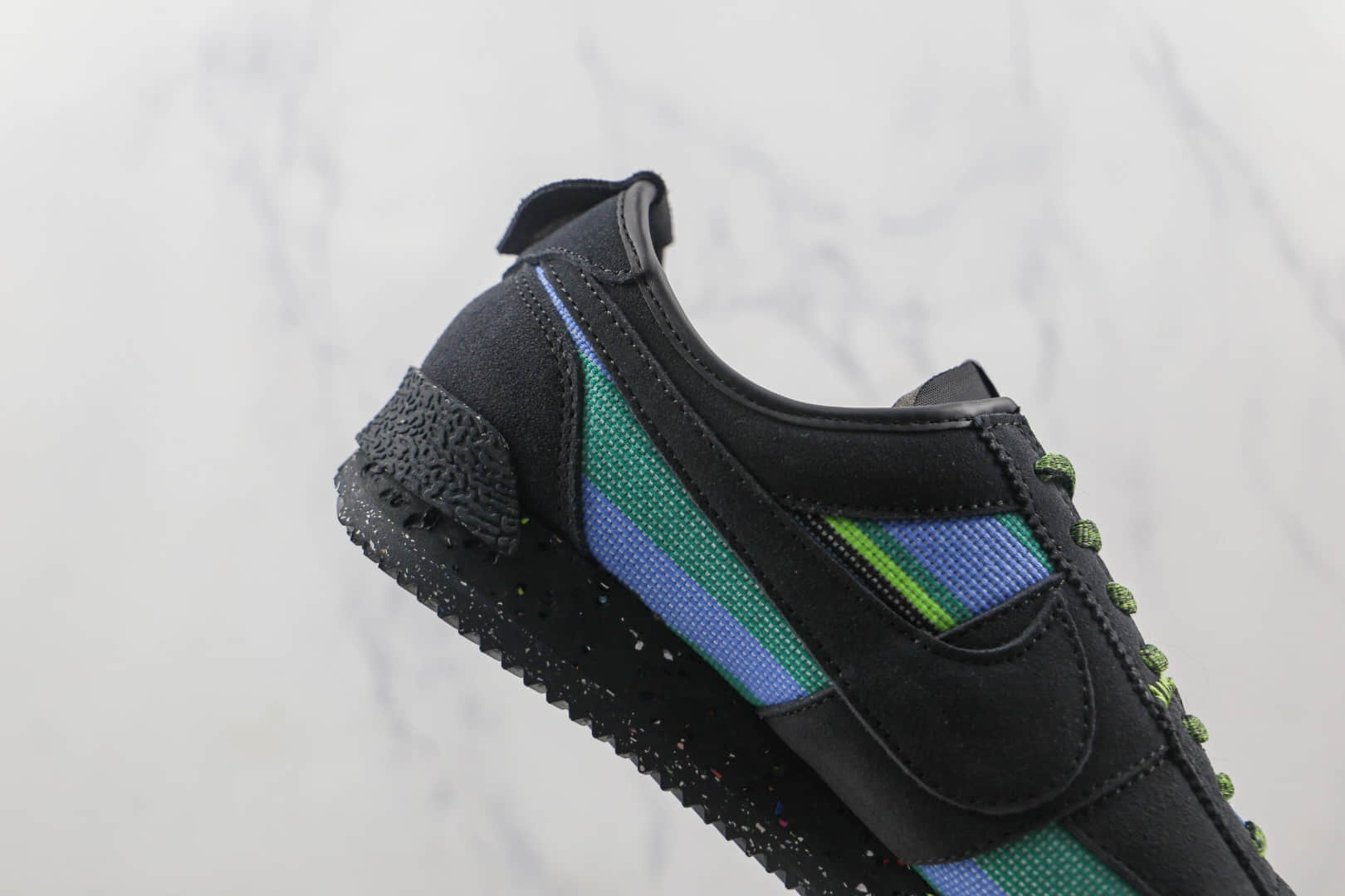 耐克Nike Cortez Low Black x Union LA联名款纯原版本阿甘初代炭黑浅蓝绿慢跑鞋原楦头纸板打造 货号:DR1413-001