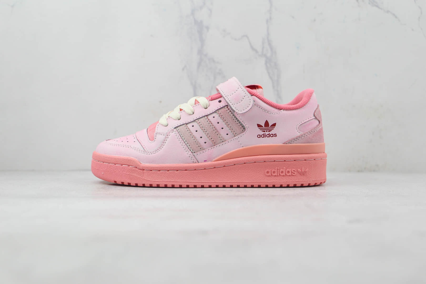 阿迪达斯Adidas originals Forum 84 low纯原版本粉红色Forum84复古板鞋原楦头纸板打造 货号:GY6980