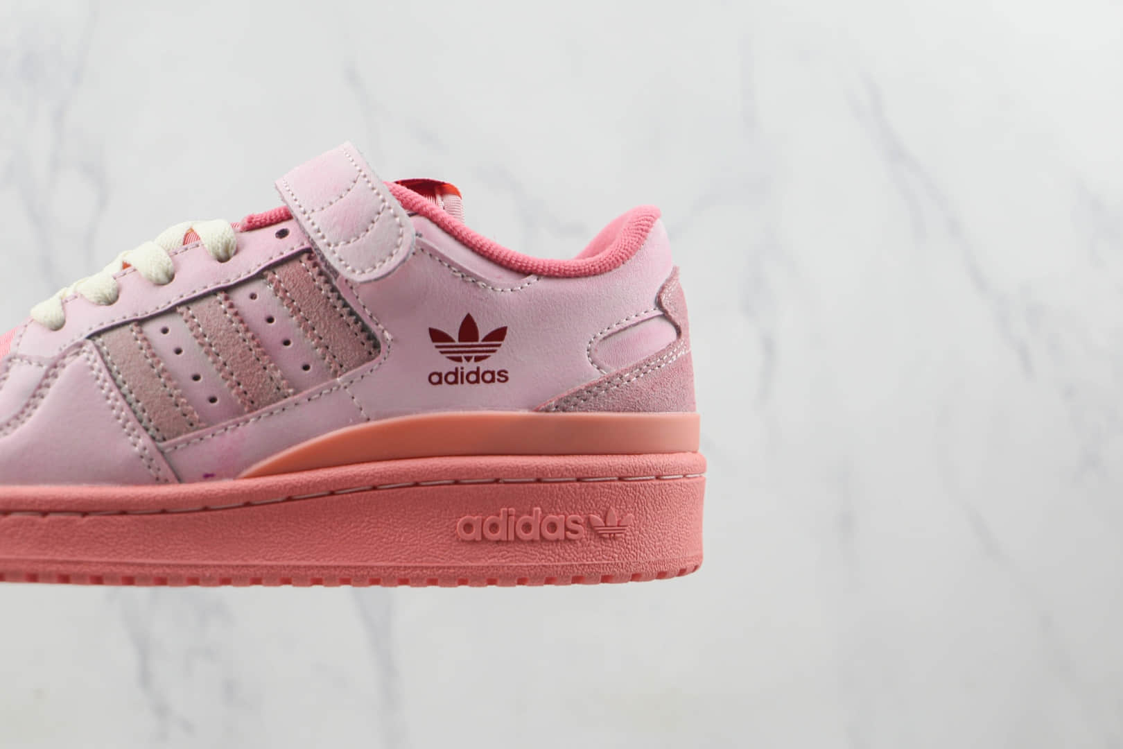 阿迪达斯Adidas originals Forum 84 low纯原版本粉红色Forum84复古板鞋原楦头纸板打造 货号:GY6980