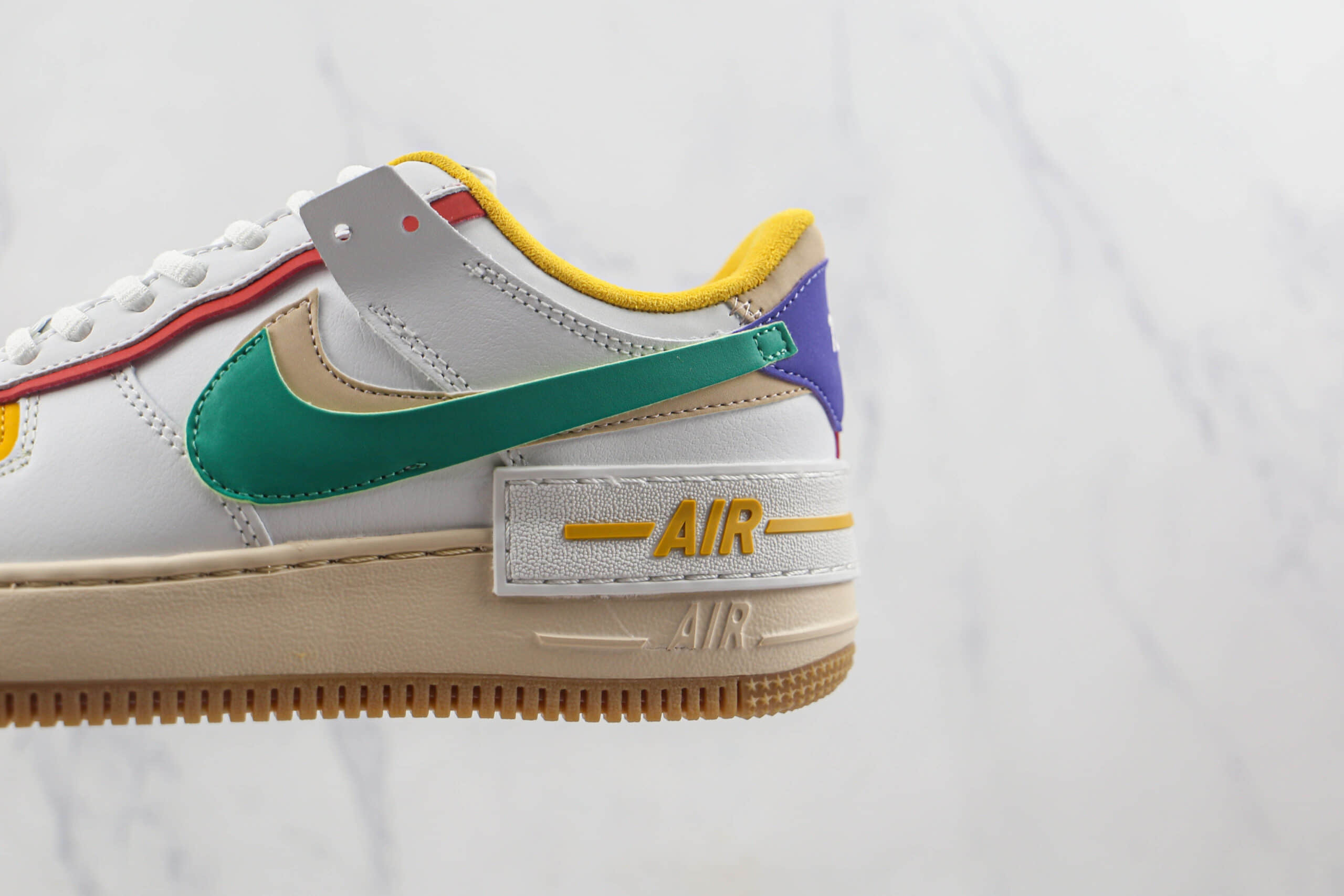 耐克Nike Air Force 1 Shadow纯原版本低帮空军一号拼接马卡龙配色板鞋原楦头纸板打造 货号:CI0919-118