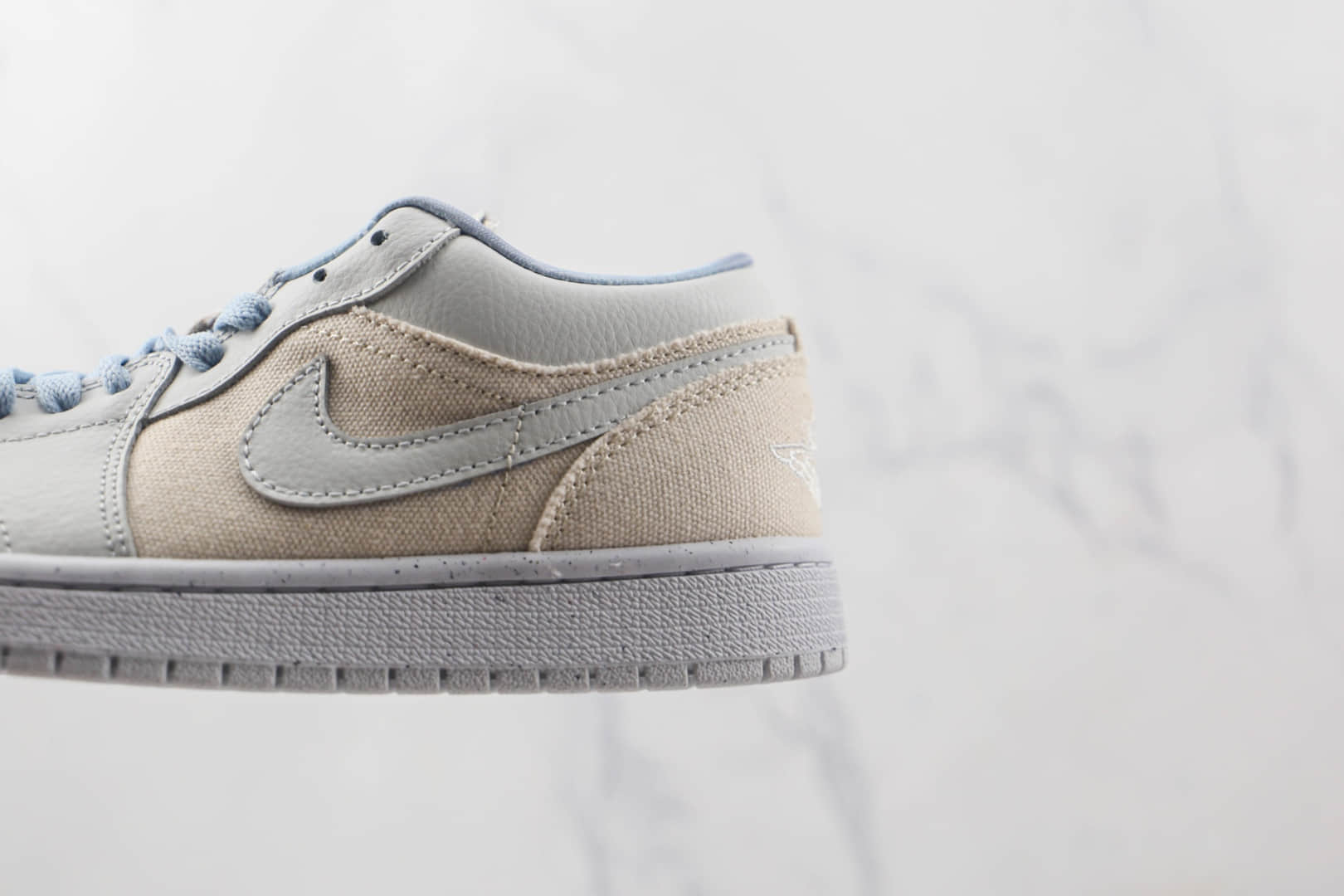 乔丹Air Jordan AJ1 Low纯原版本低帮AJ1灰蓝帆布配色板鞋原档案数据开发 货号：DQ4151-500