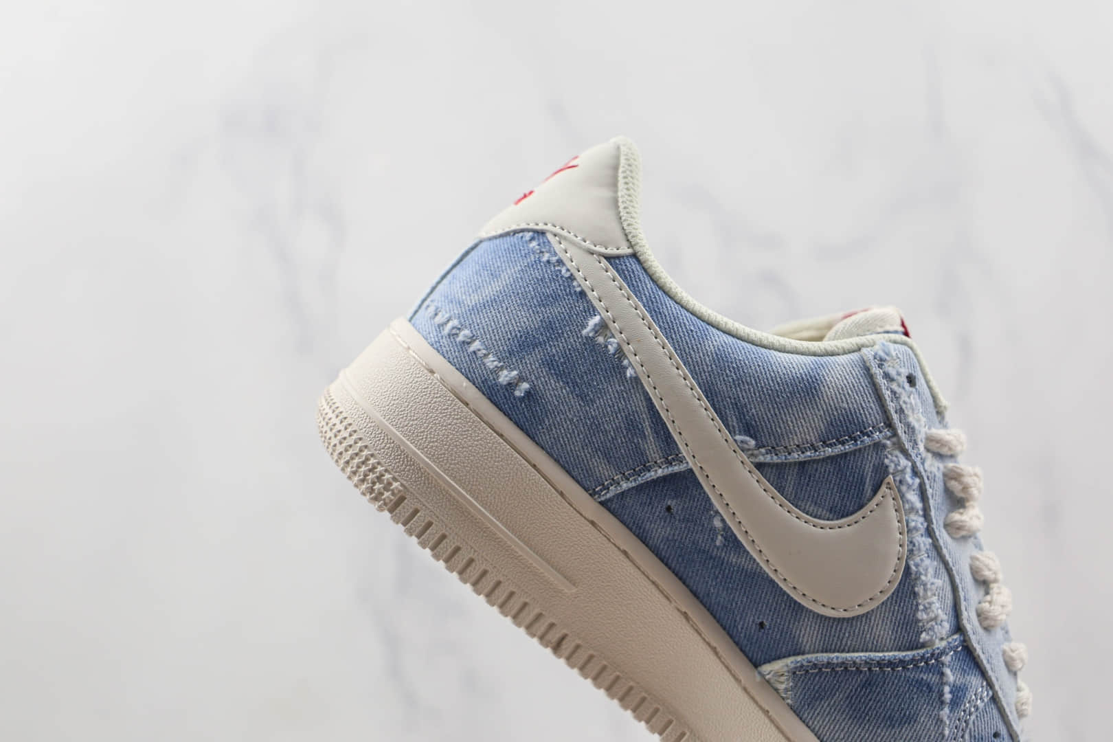 耐克Nike Air Force1纯原版本低帮空军一号牛仔做旧配色板鞋内置气垫原盒原标 货号:DY1830-100