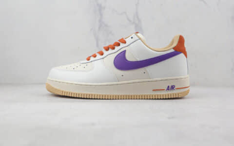 耐克Nike Air Force 1’07 Low莆田纯原复刻天花板空军一号橙尾紫钩板鞋内置气垫 货号:CW3388-205