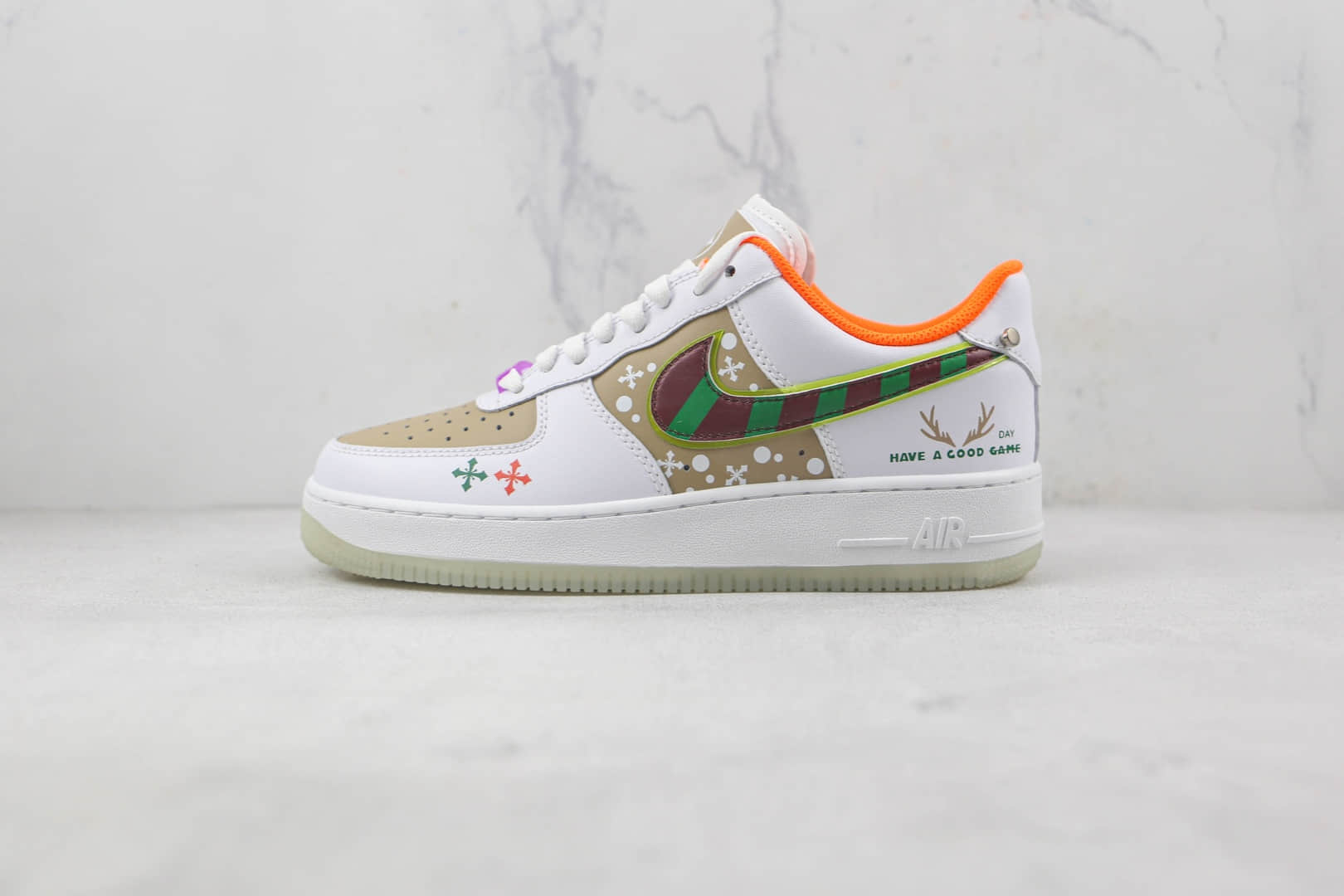 耐克Nike Air Force 1 07 Low莆田纯原复刻低帮空军一号鹿角换尾配色板鞋内置气垫 货号:DO2333-101
