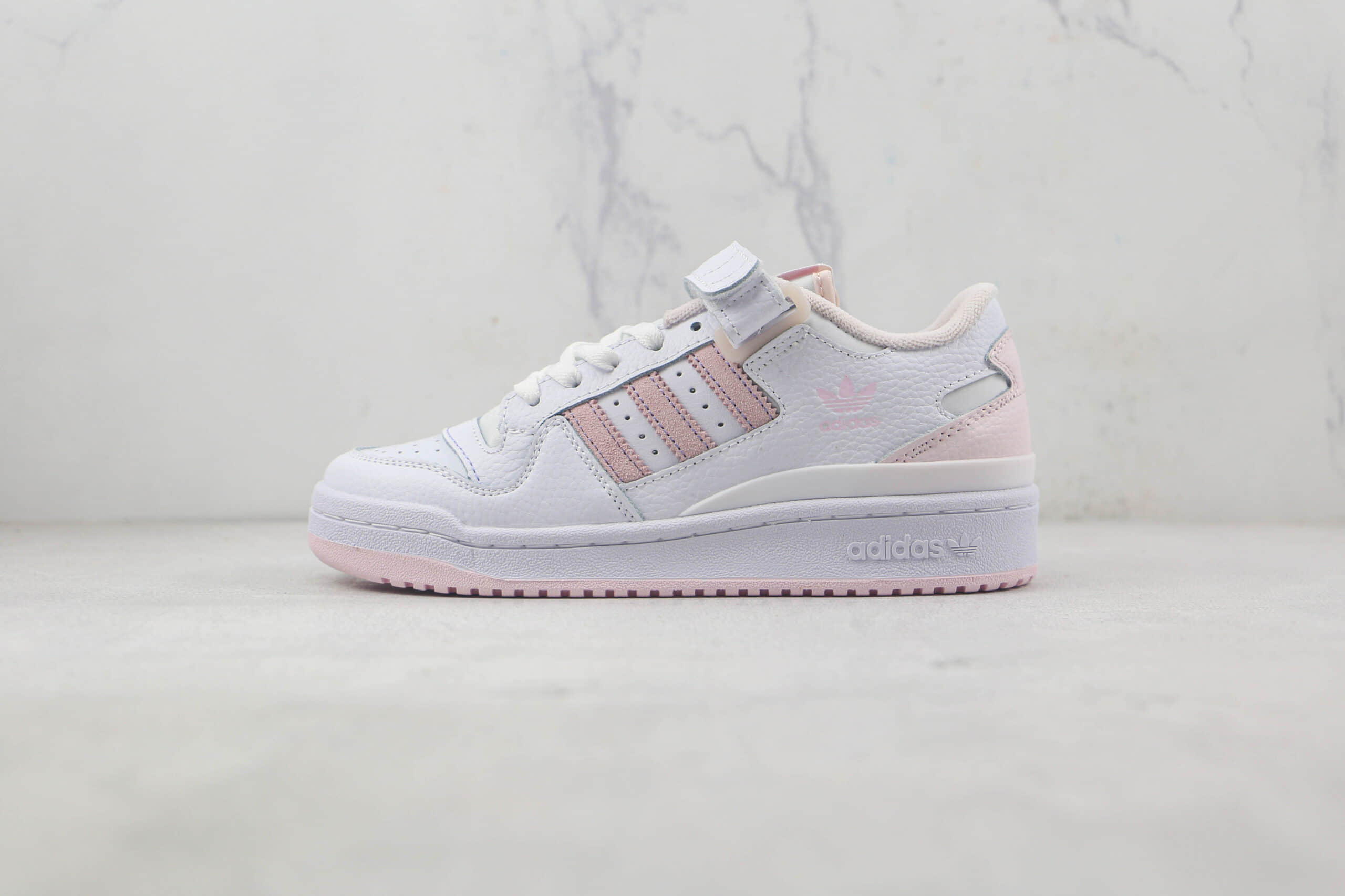阿迪达斯Adidas originals Forum 84 low纯原复刻版本Forum84白粉色复古板鞋原档案数据开发 货号:GY5832