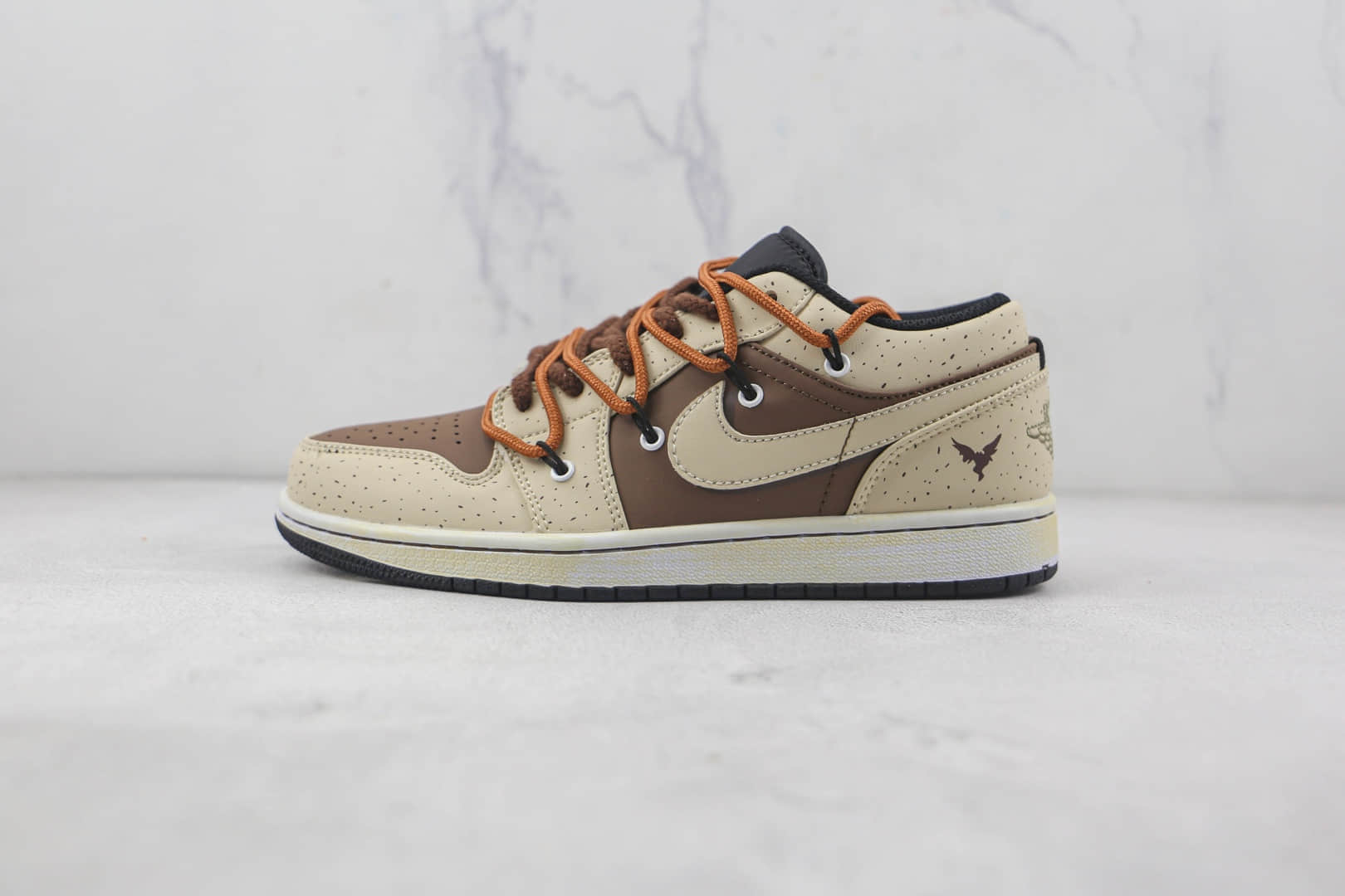 乔丹Air Jordan 1 Low莆田纯原复刻天花板AJ1米棕色抽绳款板鞋原楦头纸板打造 货号:DH9765-300
