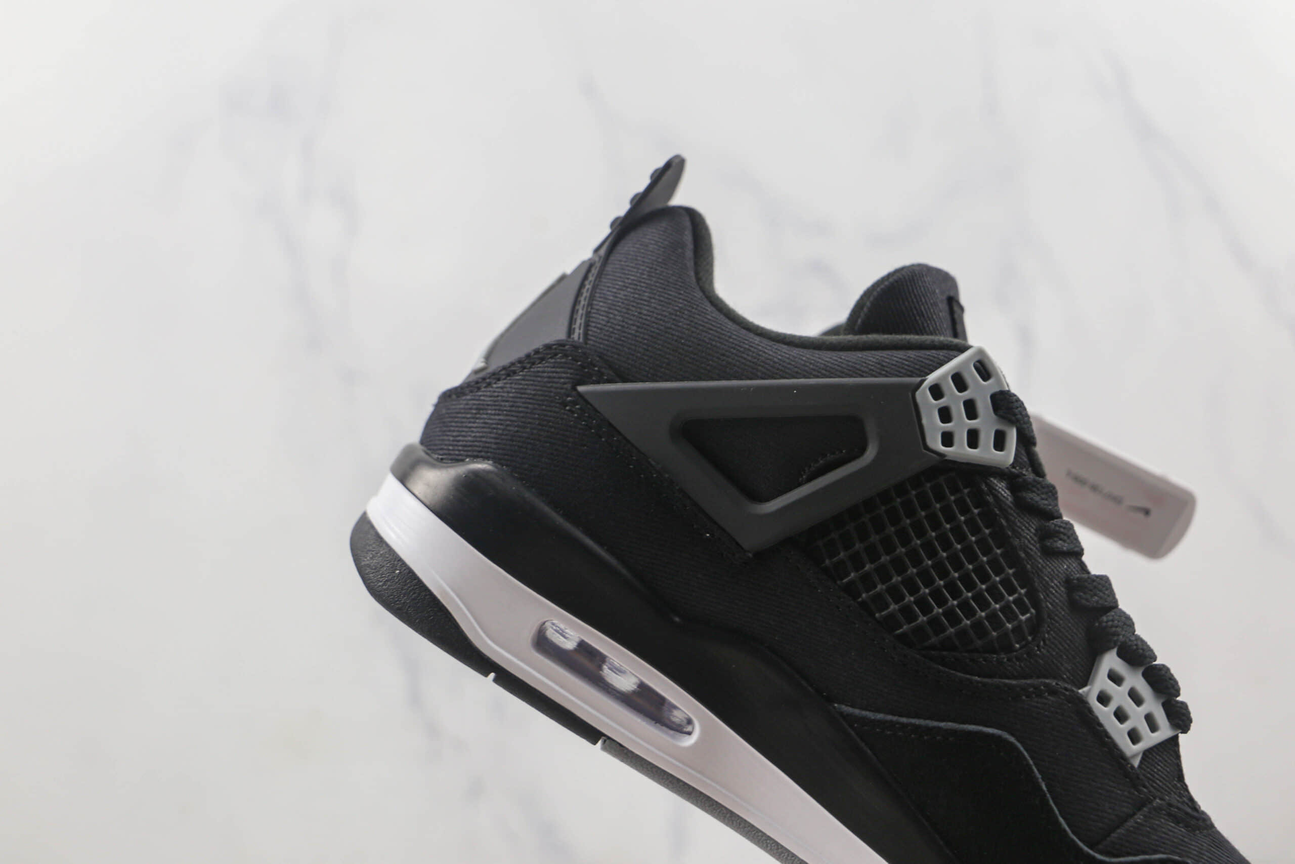 乔丹Air Jordan 4 Retro Black Canvas莆田天花板纯原复刻AJ4酷黑丹宁配色篮球鞋原鞋开模 货号:DH7138-006