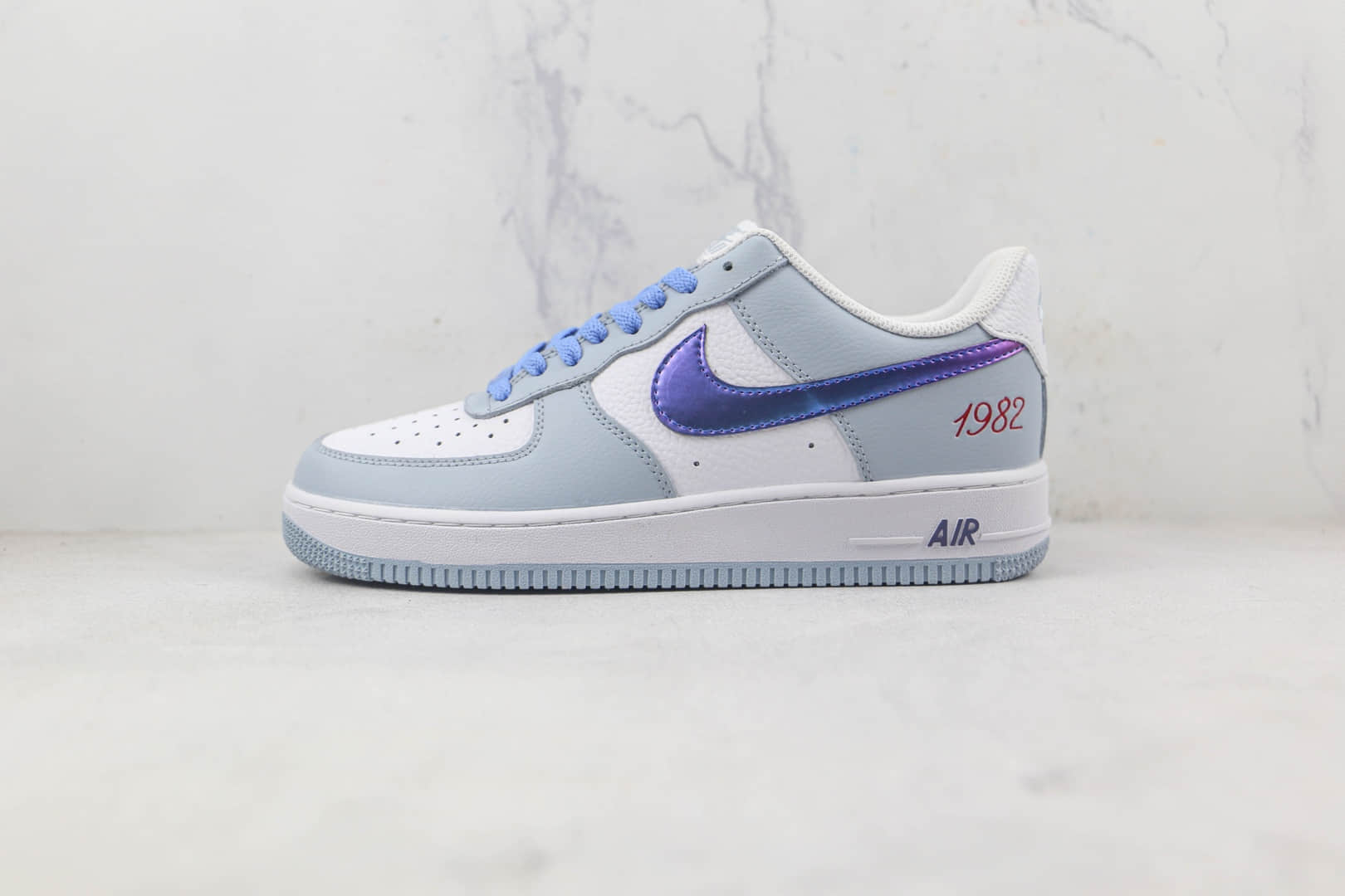 耐克Nike Air Force 1’07 Low莆田纯原复刻版本低帮空军一号白蓝反光板鞋原楦头纸板打造 货号:CW1888-609