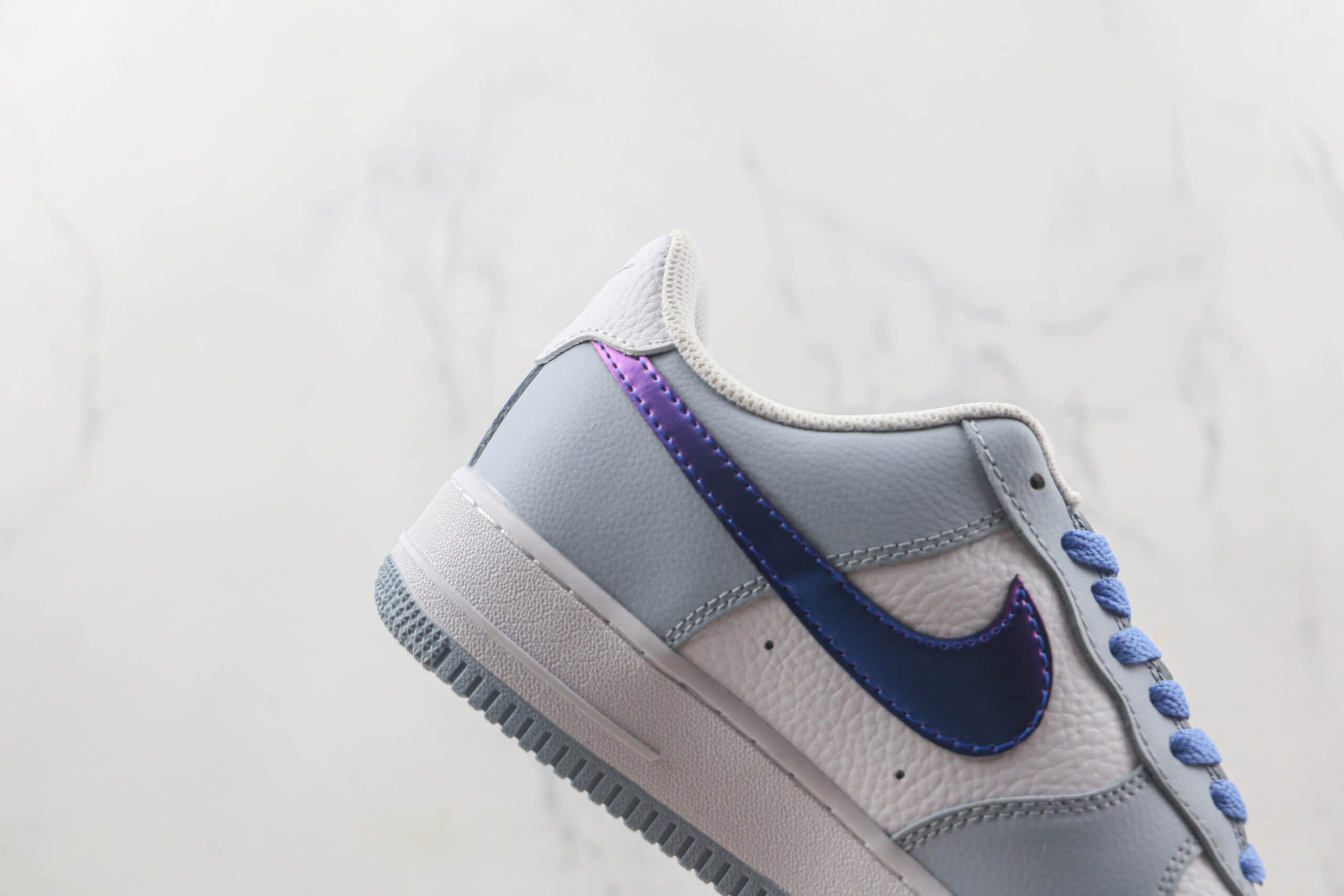 耐克Nike Air Force 1’07 Low莆田纯原复刻版本低帮空军一号白蓝反光板鞋原楦头纸板打造 货号:CW1888-609