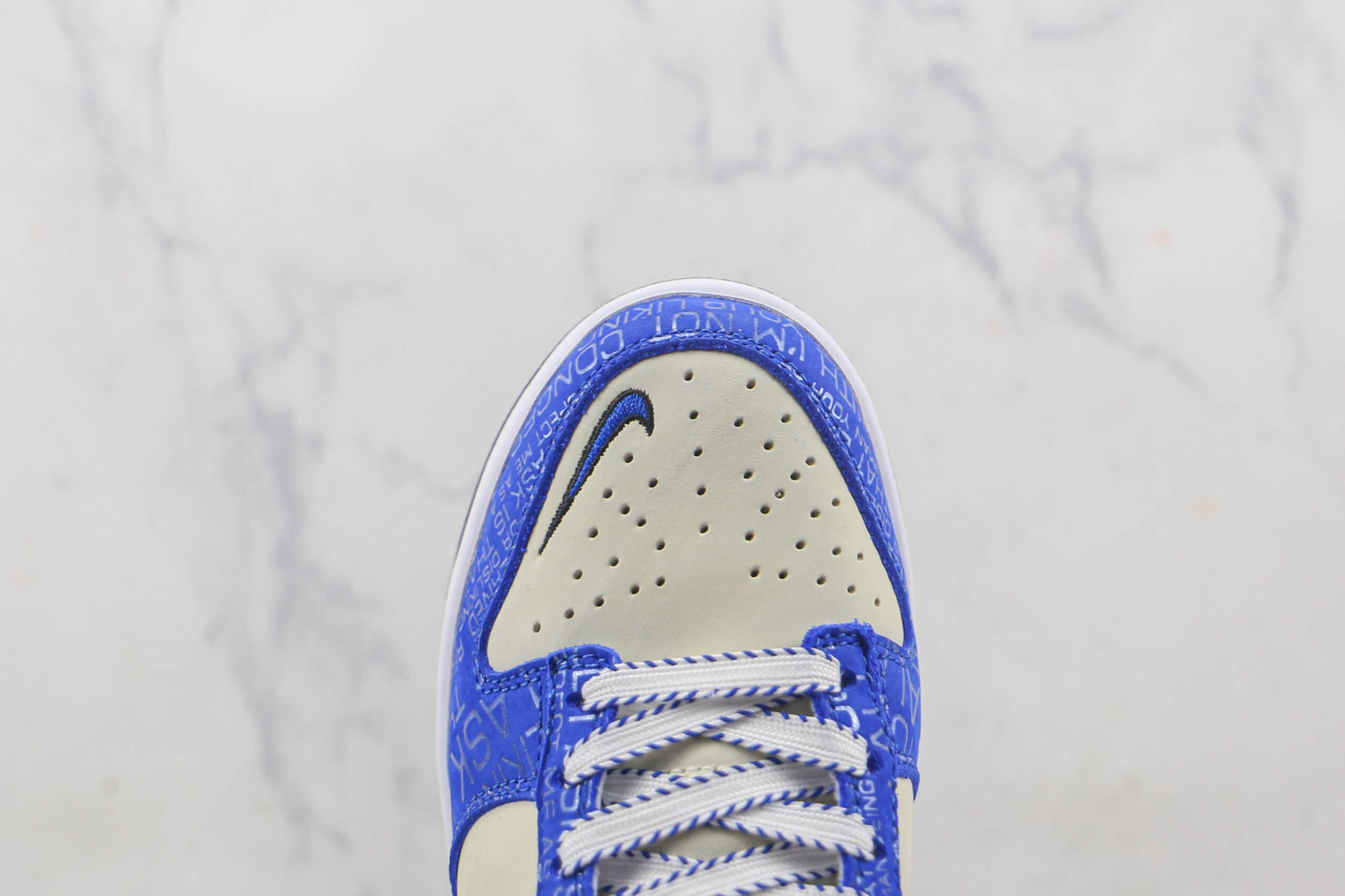 耐克Nike Dunk Low Jackie Robinson莆田纯原复刻版本低帮DUNK罗宾逊传奇42号数字蓝色板鞋原楦头纸板打造 货号:DV2203-400