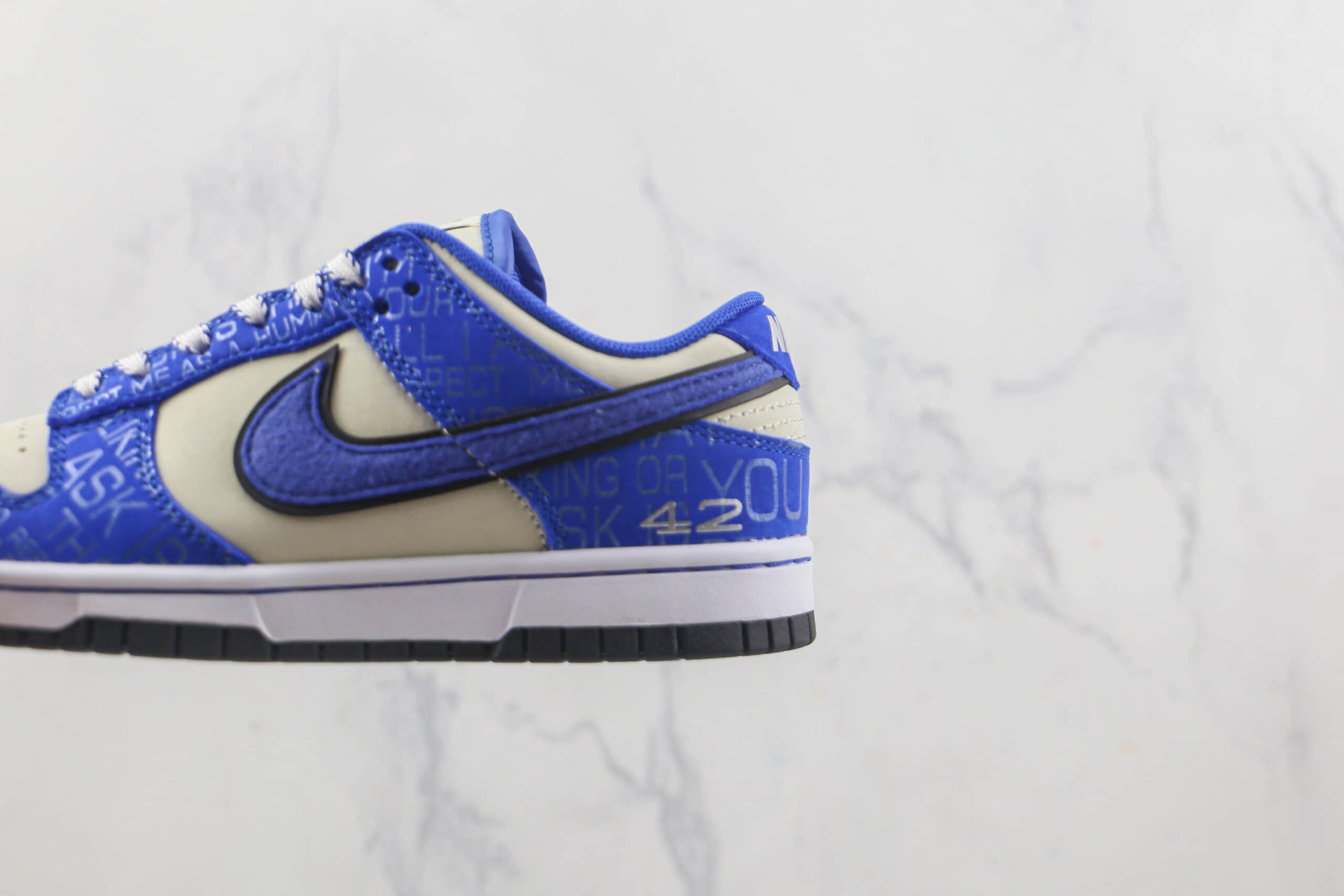 耐克Nike Dunk Low Jackie Robinson莆田纯原复刻版本低帮DUNK罗宾逊传奇42号数字蓝色板鞋原楦头纸板打造 货号:DV2203-400