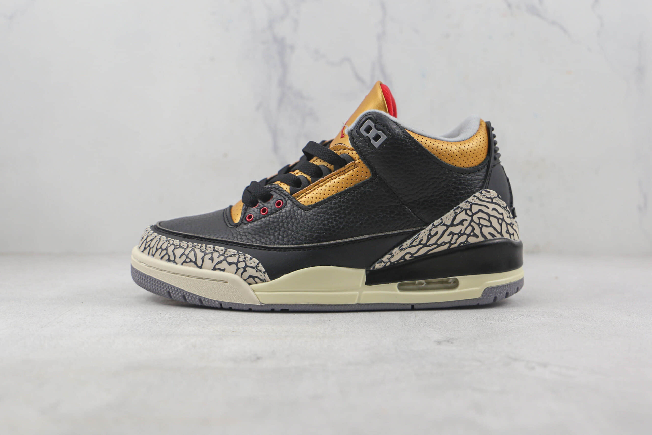 乔丹Air Jordan 3 Atmosphere莆田纯原复刻版本AJ3黑灰爆裂纹篮球鞋原档案数据开发 货号:CK9246-067