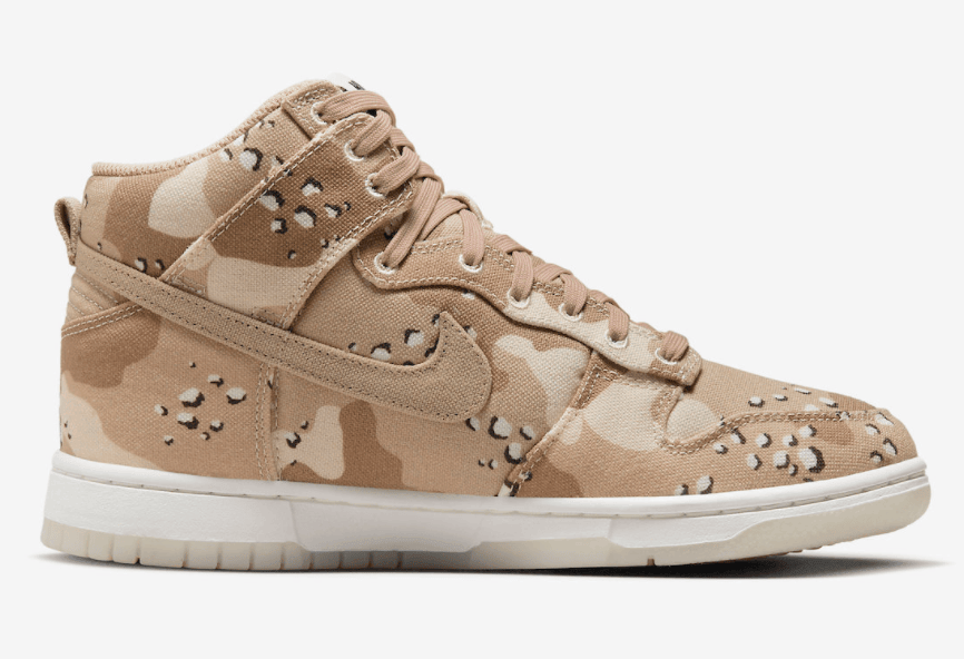 复古军事风！全新“沙漠迷彩”Dunk Hi官图曝光！ 货号：DX2314-200