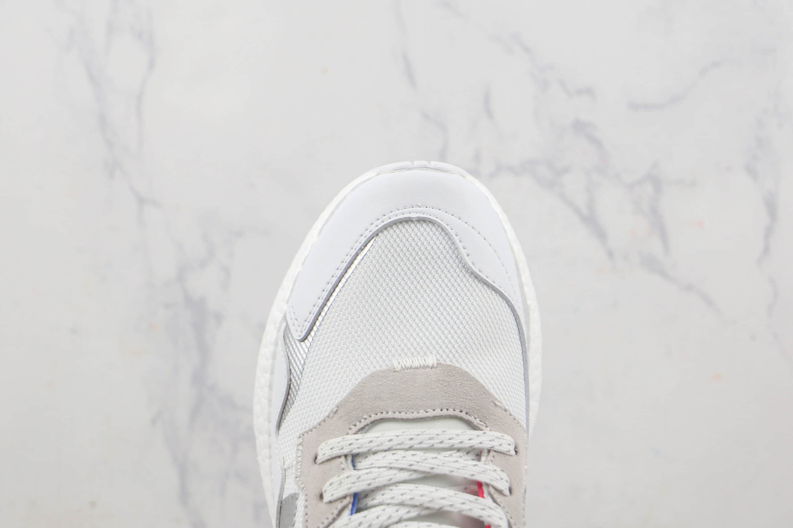 阿迪达斯Adidas Nite Jogger 2021 Boost莆田纯原复刻版本三叶草夜行者一代白银色爆米花跑鞋原楦头纸板打造 货号：FW6712