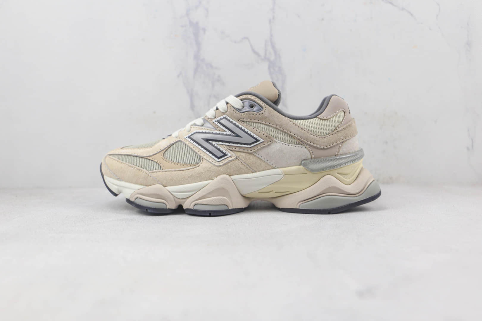 新百伦New Balance 9060 Inside Voices x JF Joe Freshgoods联名款莆田纯原复刻版本NB9060复古灰粉色老爹风跑步鞋原盒原标 货号:U9060MAC