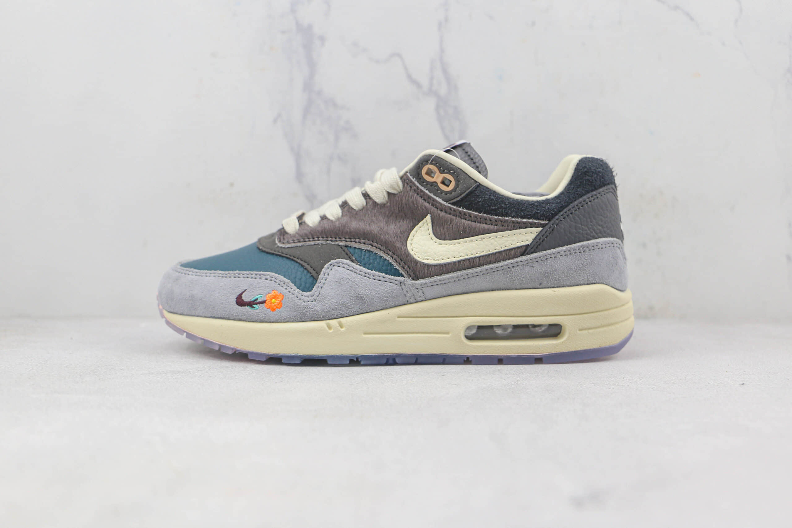 耐克Nike Air Max 1 Won-Ang Grey x KASINA联名款莆田纯原复刻版本Max1灰蓝鸳鸯初代复古气垫鞋原楦头纸板打造 货号:DQ8475-001
