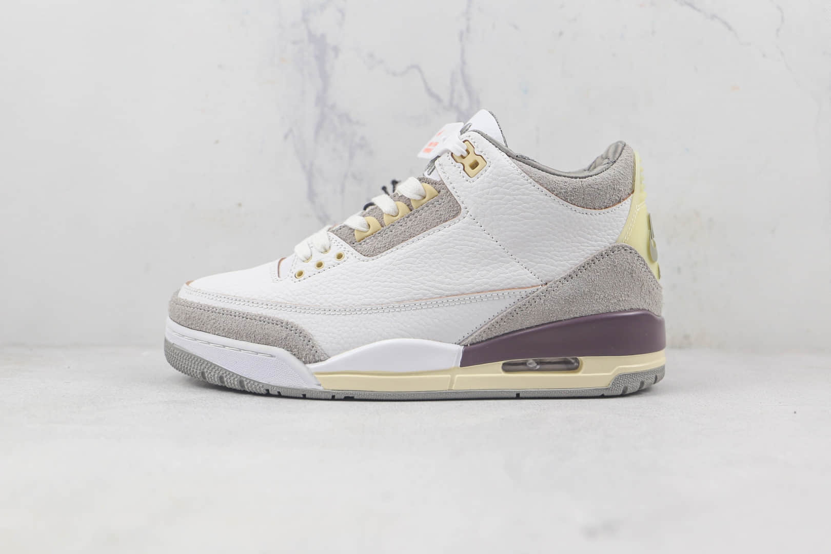 乔丹Air Jordan 3 Violet Ore莆田天花板纯原版本AJ3米白灰配色篮球鞋原楦头纸板打造 货号：DH3434-110