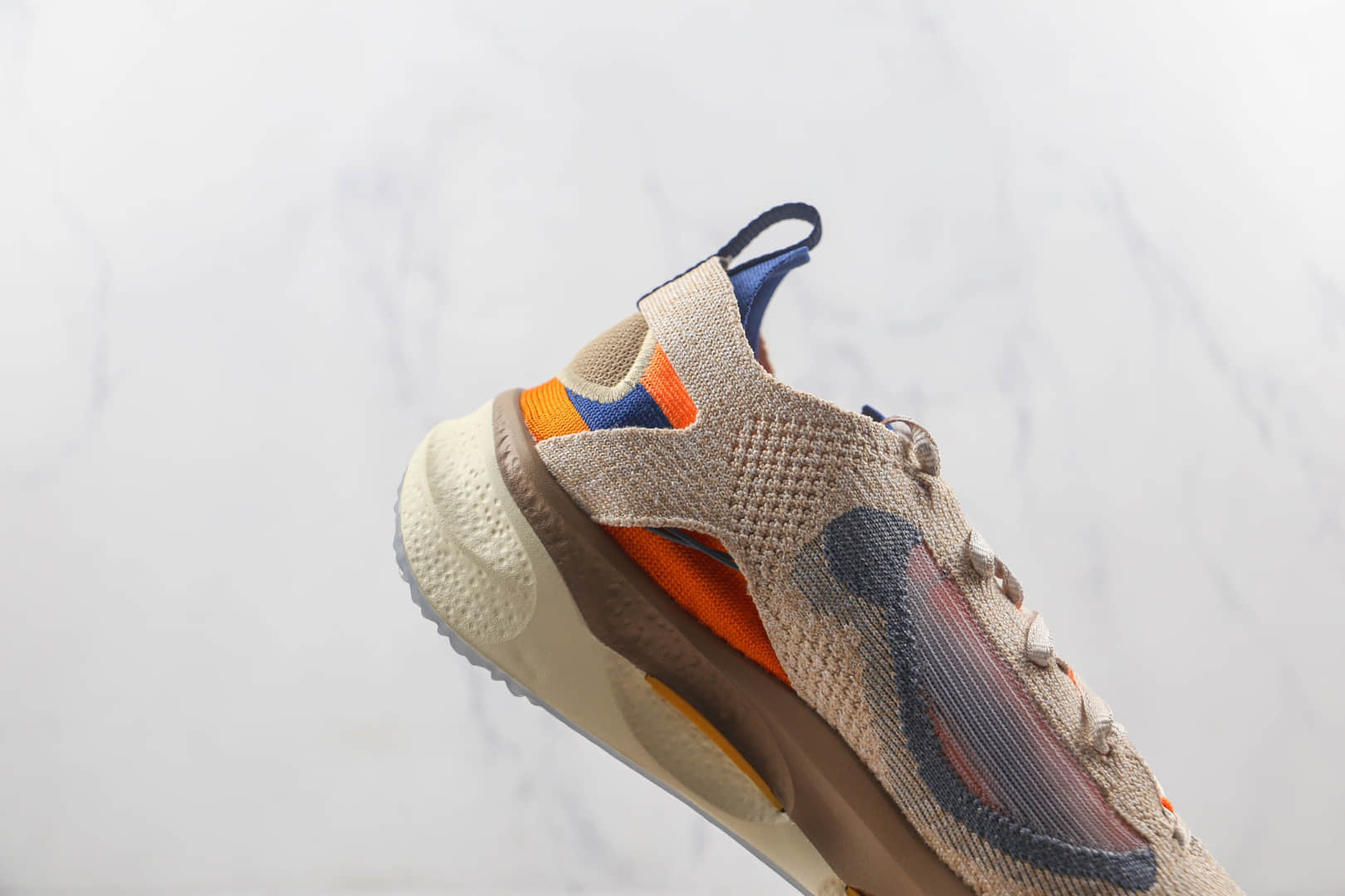 耐克Nike Spark Flyknit Coconut Milk Black莆田纯原复刻版本Flyknit编织系列针织浅卡其海军蓝橙配色跑鞋原楦头纸板打造 货号:DD1901-200