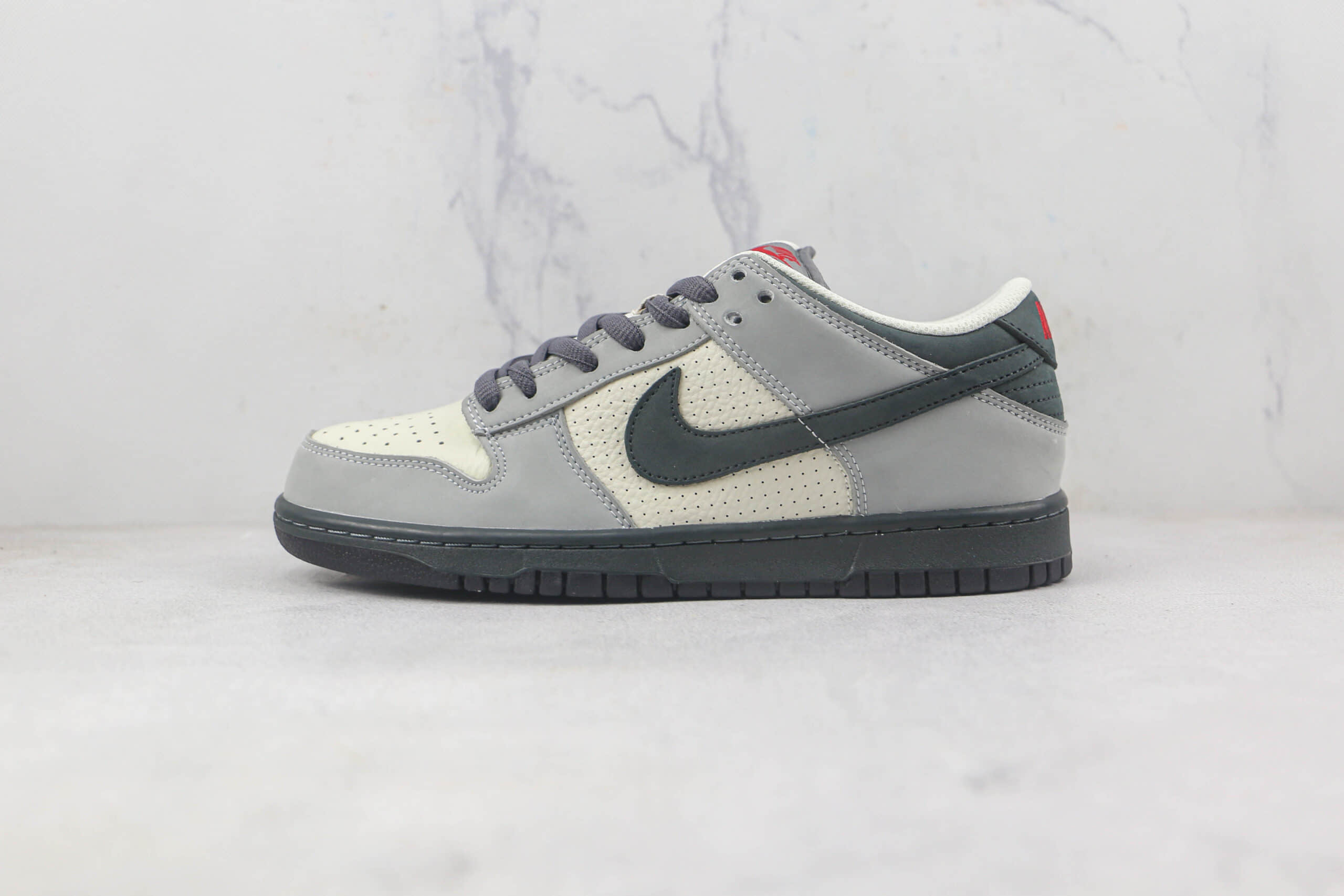 耐克Nike Dunk Low莆田天花板纯原复刻版本低帮DUNK灰白拼接板鞋内置气垫原盒原标 货号:304292-006