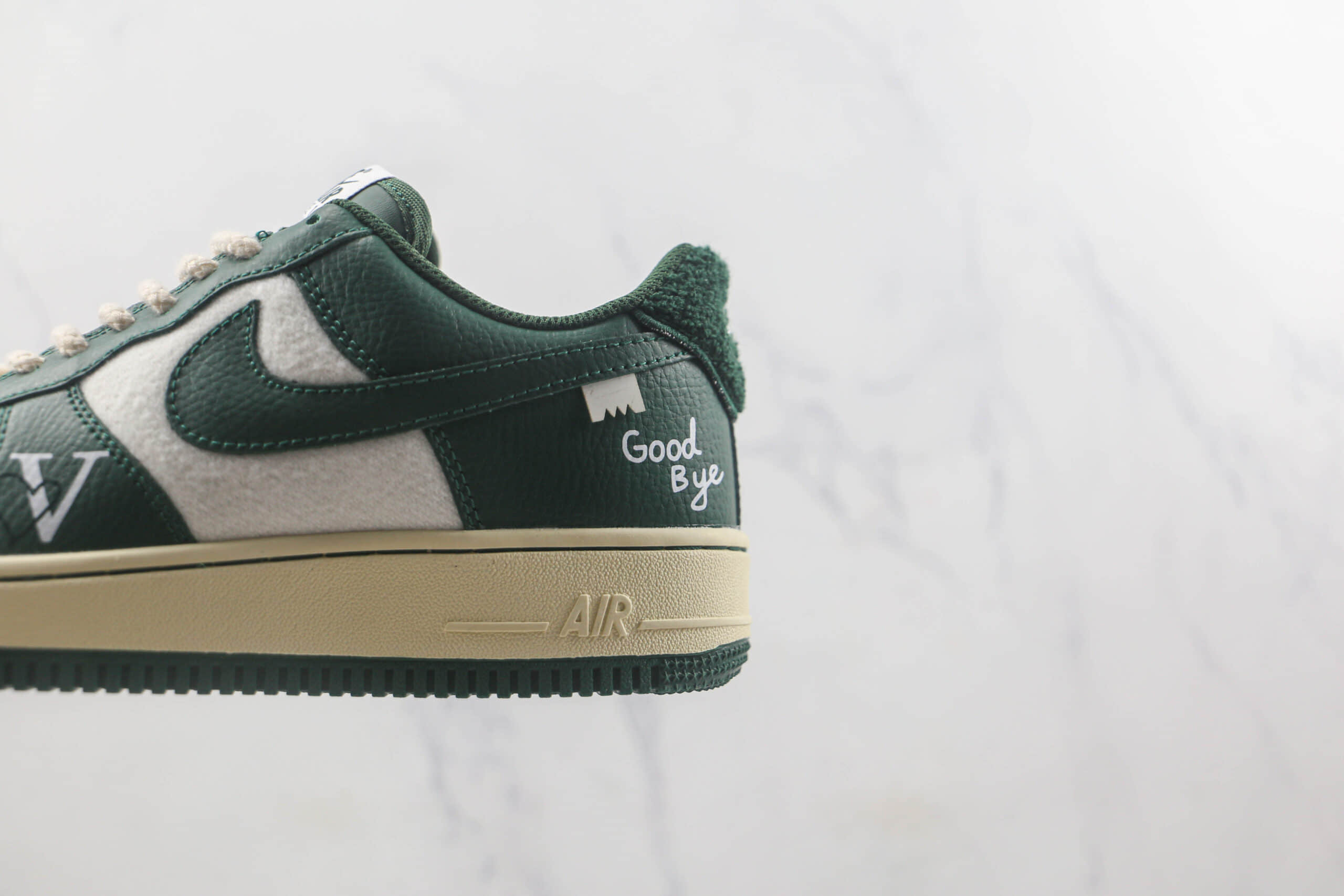耐克Nike Air Force 1 Low Good bye莆田纯原复刻版本低帮空军一号白绿色板鞋内置气垫原盒原标 货号:DD5220-169