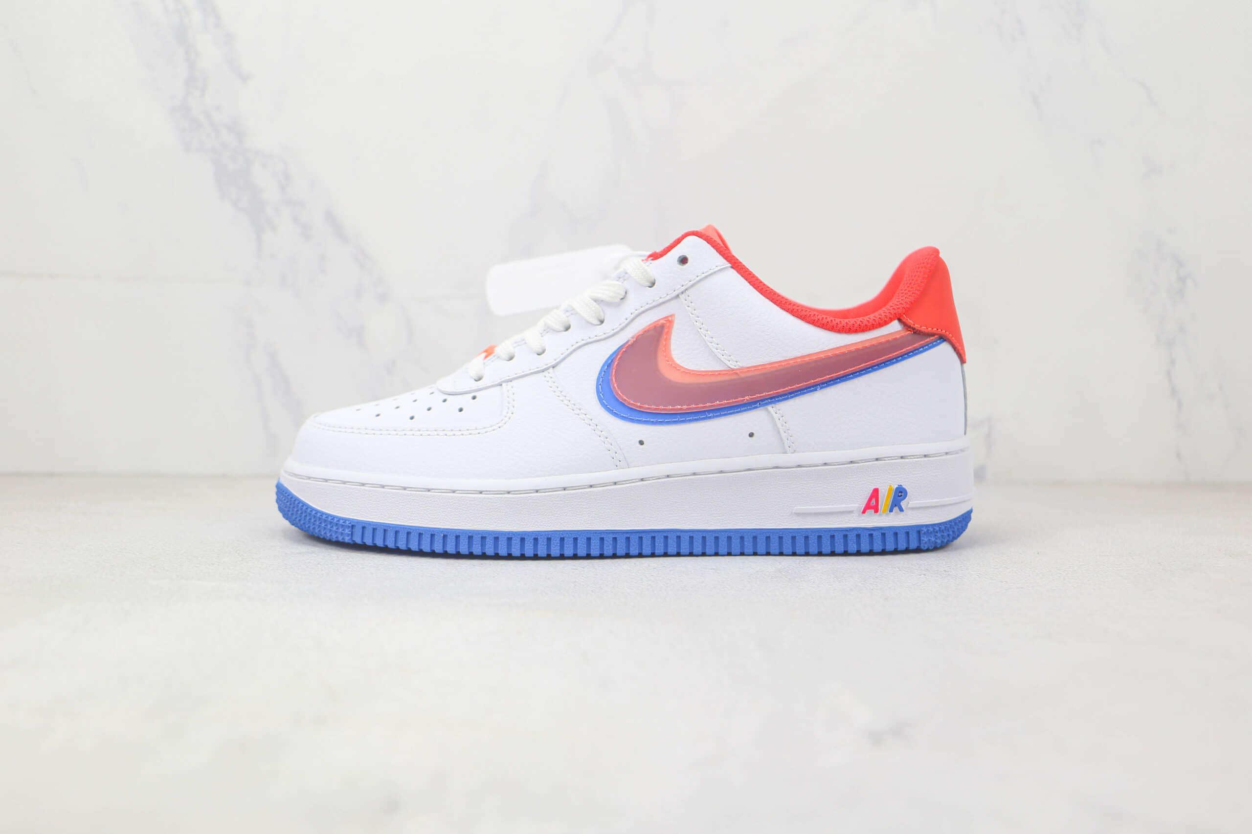 耐克Nike Air Force 1 Low 07莆田纯原复刻版本低帮空军一号白蓝红双勾配色板鞋原鞋开模一比一打造 货号:DX1787-100