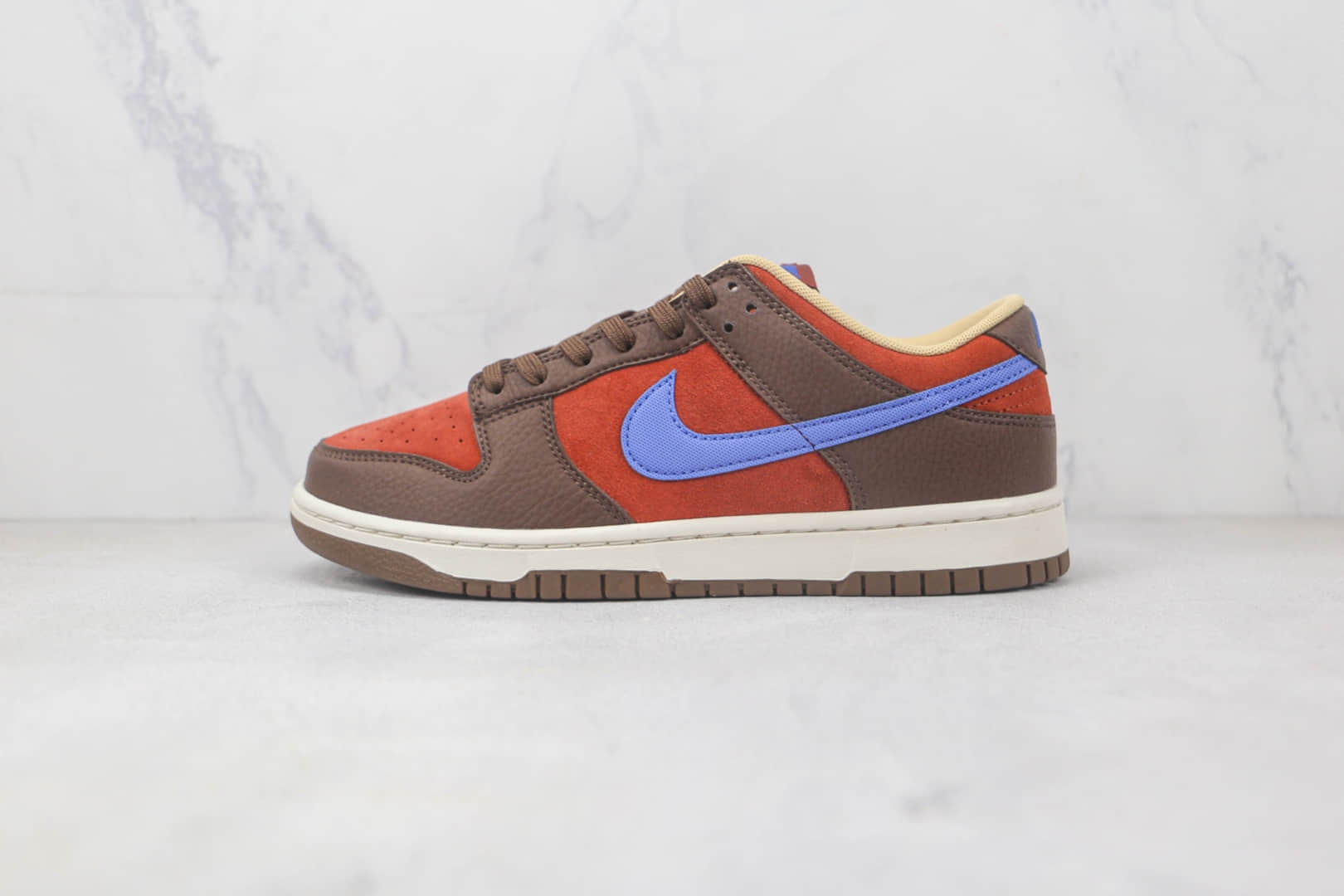 耐克Nike SB Dunk Low Dunk莆田天花板低帮SB DUNK棕橙蓝勾配色板鞋内置气垫原盒原标 货号:DR9704-200