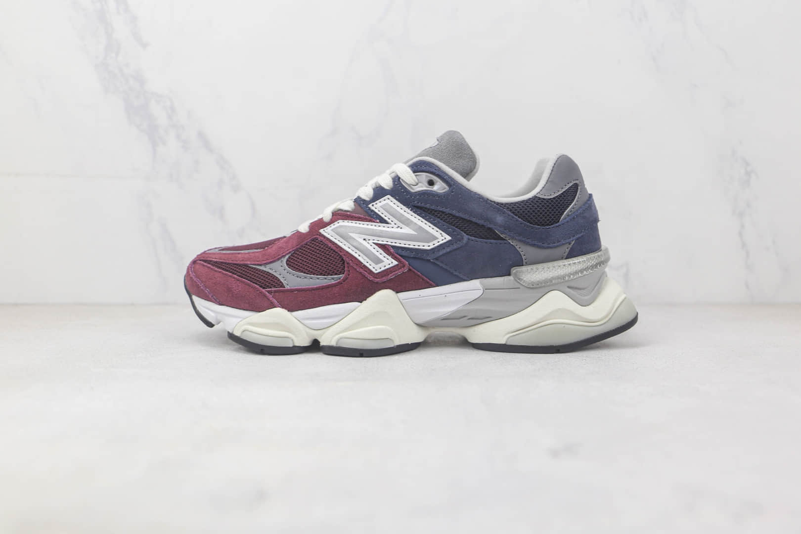 新百伦New Balance 9060 Wine Red Navy Grey纯原版本复古NB9060酒红海军蓝灰色老爹鞋 NB9060复古老爹鞋 货号:U9060GBN