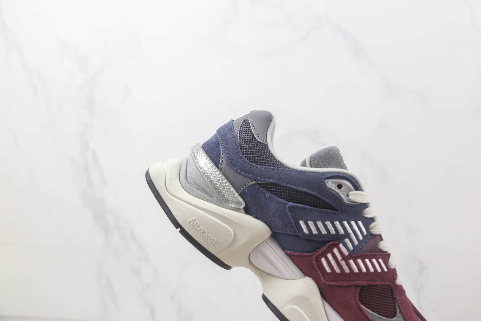 新百伦New Balance 9060 Wine Red Navy Grey纯原版本复古NB9060酒红海军蓝灰色老爹鞋 NB9060复古老爹鞋 货号:U9060GBN