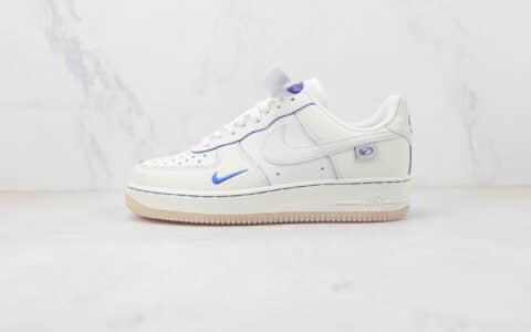 耐克Nike Air Force 1 Low 07纯原版本低帮空军一号白蓝双钩配色板鞋 耐克空军一号定制款 货号:DX1156-001
