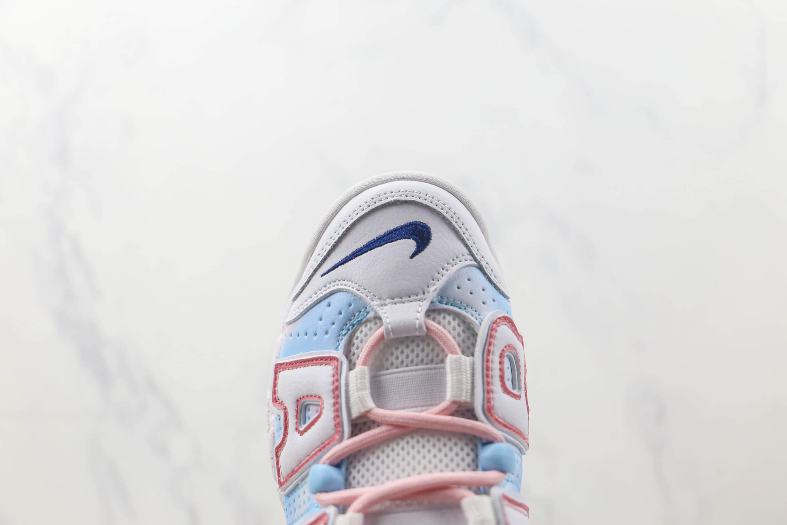 耐克Nike Air More Uptempo纯原版本皮蓬菊花蓝粉渐变篮球鞋 耐克皮蓬实战篮球鞋 货号:DH9719-100