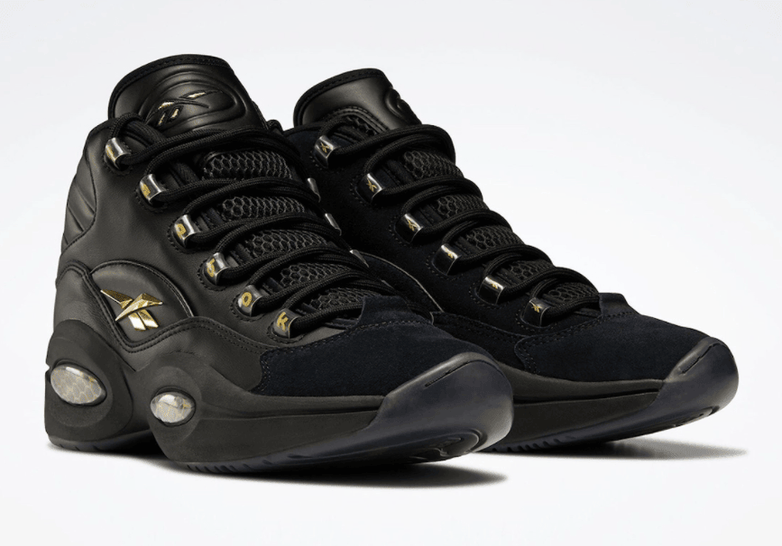 奢华黑金!全新Reebok Question Mid官图曝光! 货号:H01308