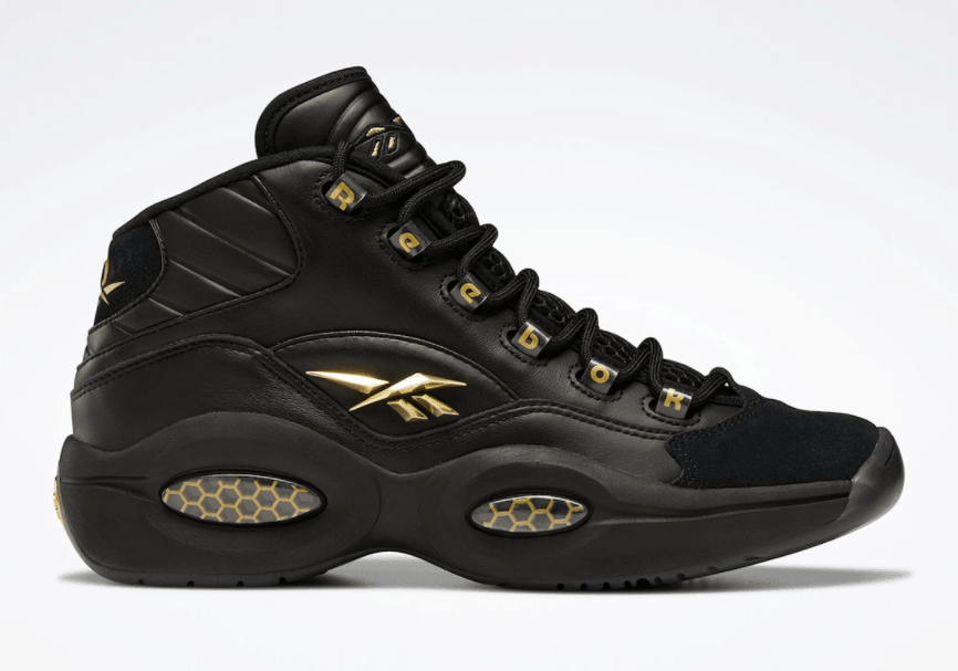 奢华黑金!全新Reebok Question Mid官图曝光! 货号:H01308